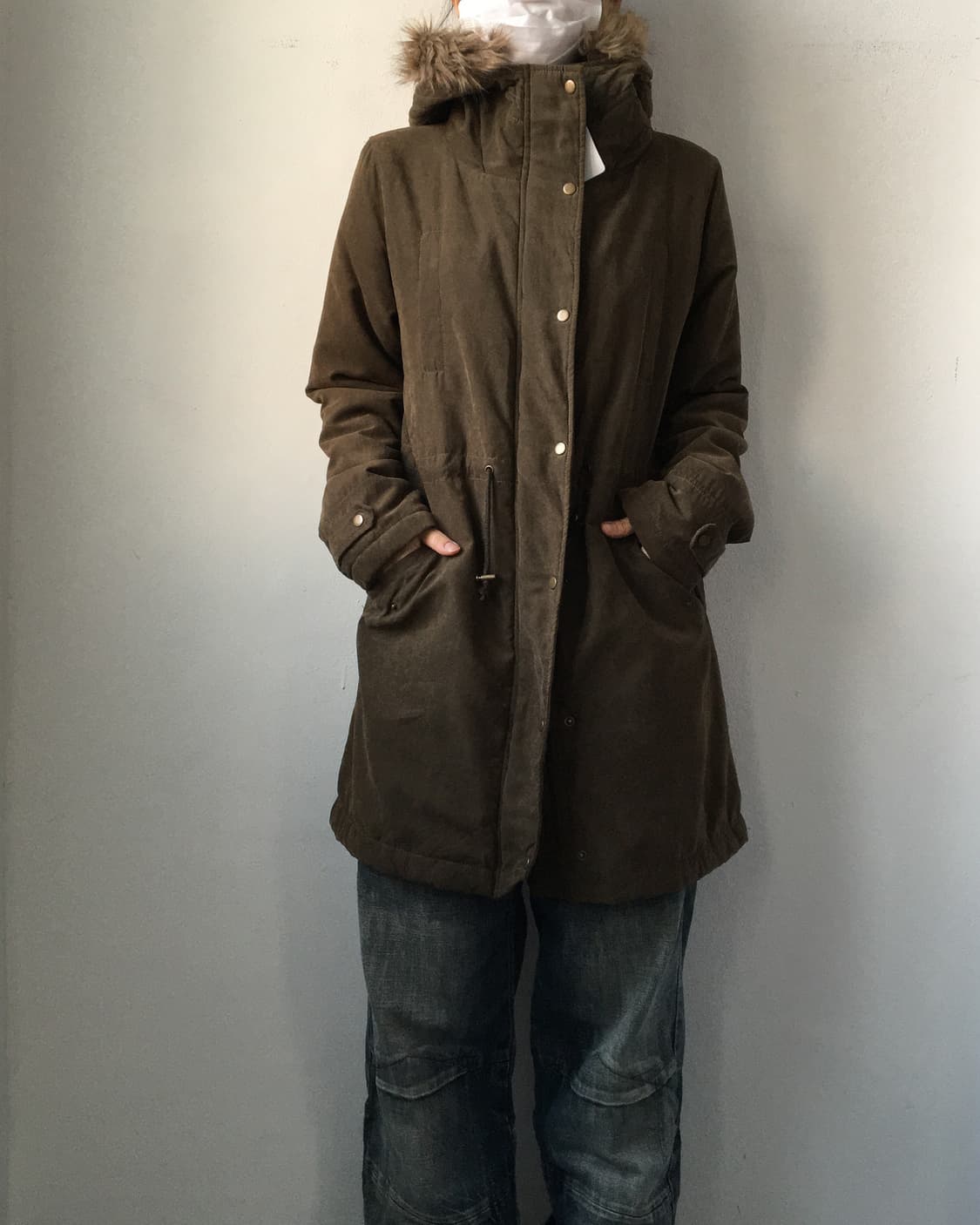 Fake fur hood filed jacket 상품이미지10