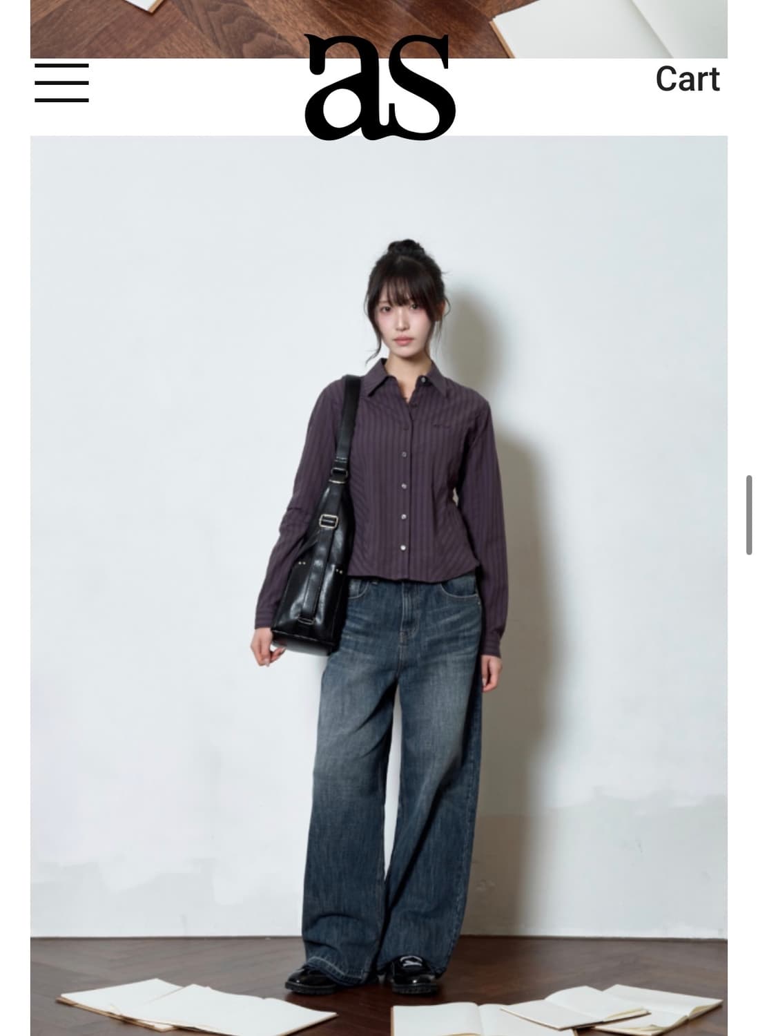 ASON NIKO CORSET SHIRT / DARK-PURPLE 상품이미지9