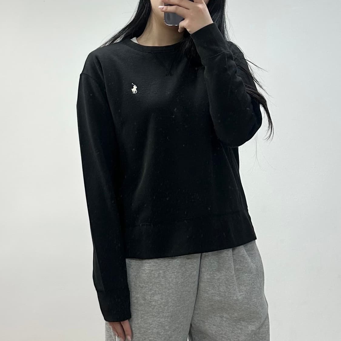 폴로 랄프로렌 스웻셔츠 맨투맨 블랙 상품이미지1