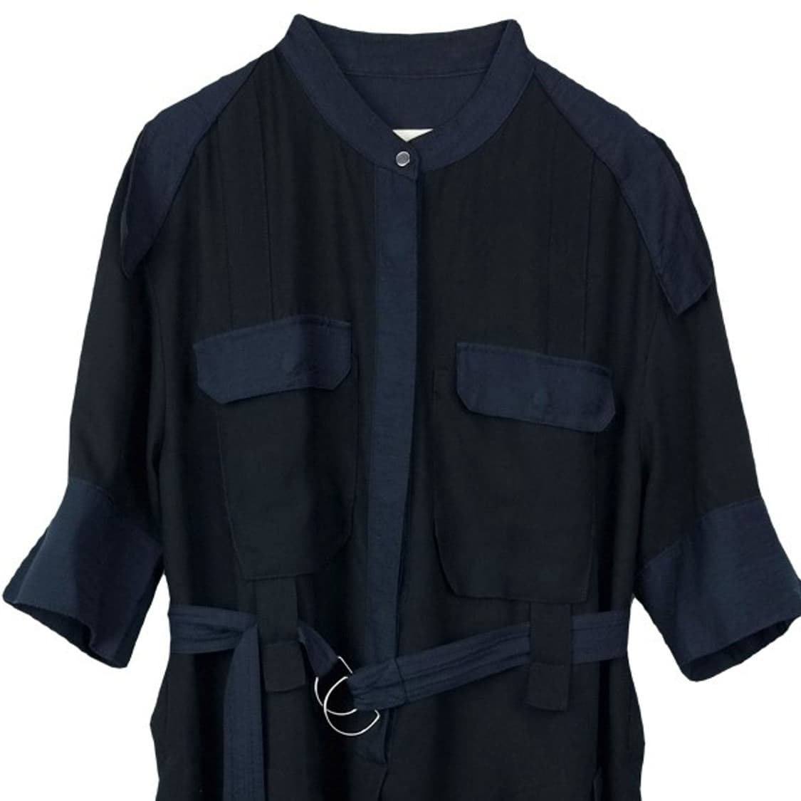 [시스템] 15s/s 7부 소매 벨티드 블랙 미니 원피스 M15554 상품이미지4