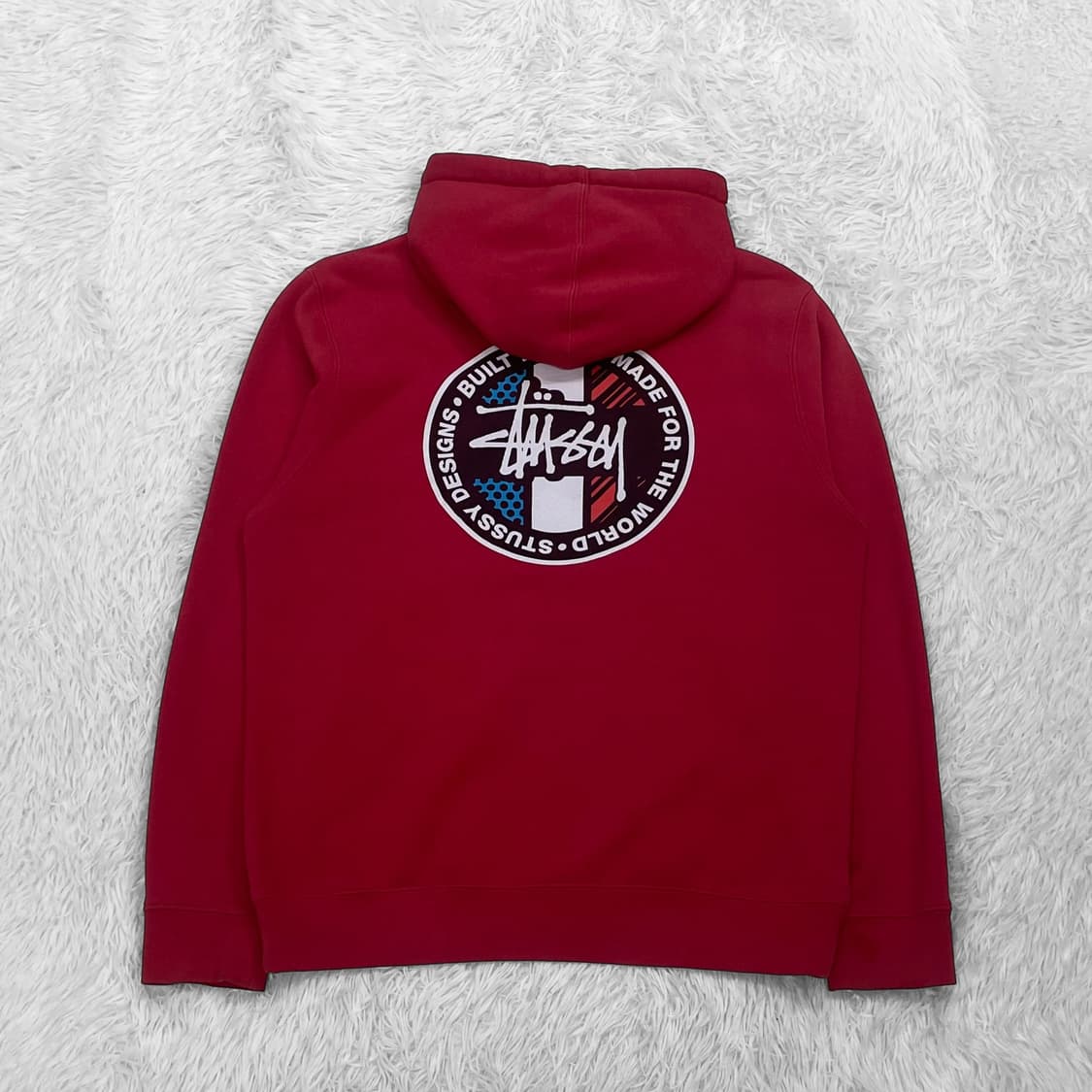 스투시 Stussy 클래식 닷 후드집업 레드 상품이미지3