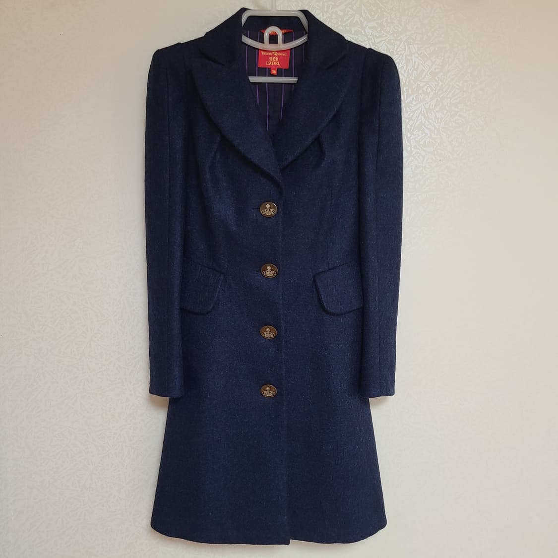 (38 새제품급) 비비안 웨스트우드  ORB버튼 알파카 울 코트 상품이미지2