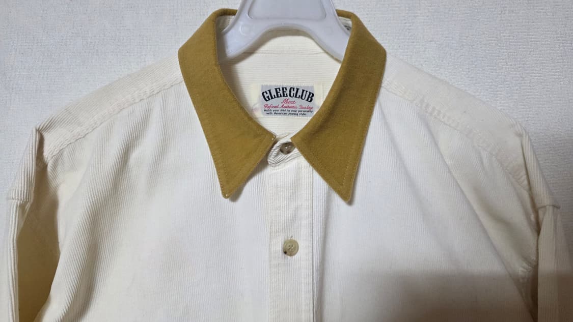 [A급/희귀] GLEE CLUB 코듀로이 x 스웨이드 배색 워크셔츠 상품이미지6