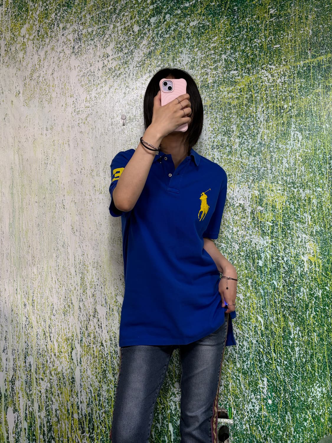 폴로 빅포니 치프키프 블루 반팔 카라 티셔츠 L 상품이미지2