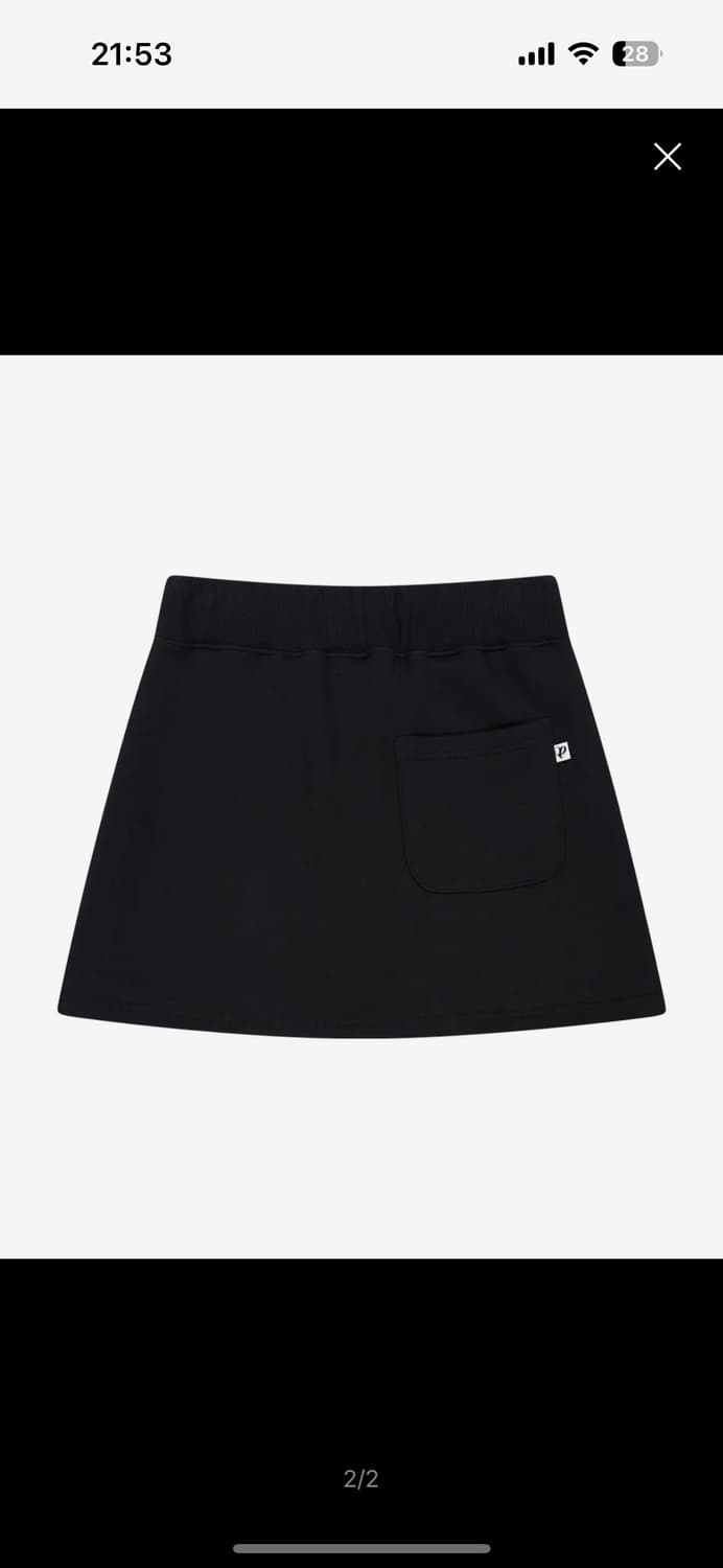 ESSENTIAL SWEAT PANTS SKIRT-BLACK 상품이미지2