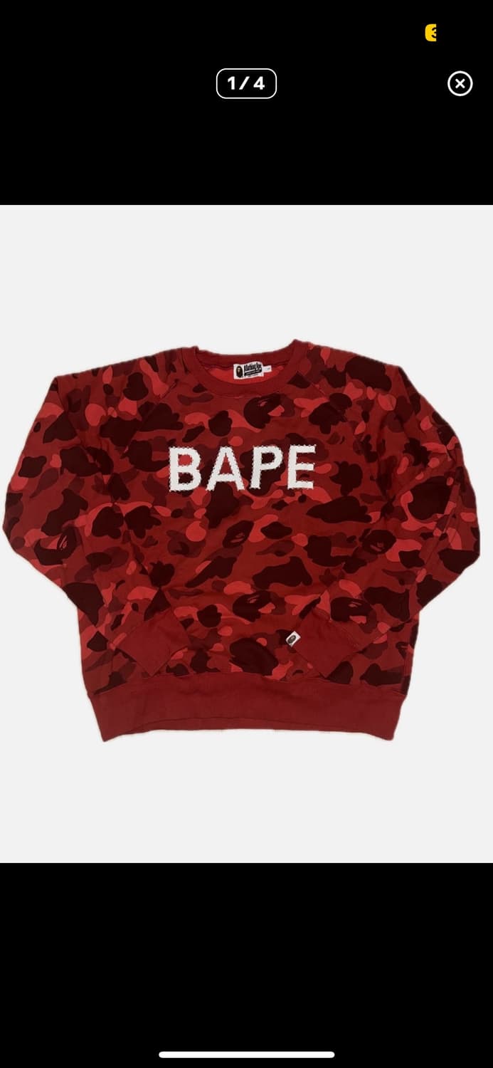 (급처)(유일매물) (정품) 크리스탈 베이프 맨투맨 스와로브스키 콜라보 상품이미지1