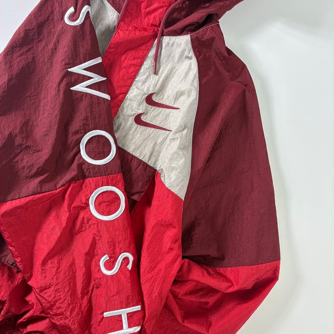 Nike  나이키 더블 스우시 우븐 레드 아노락   상품이미지4