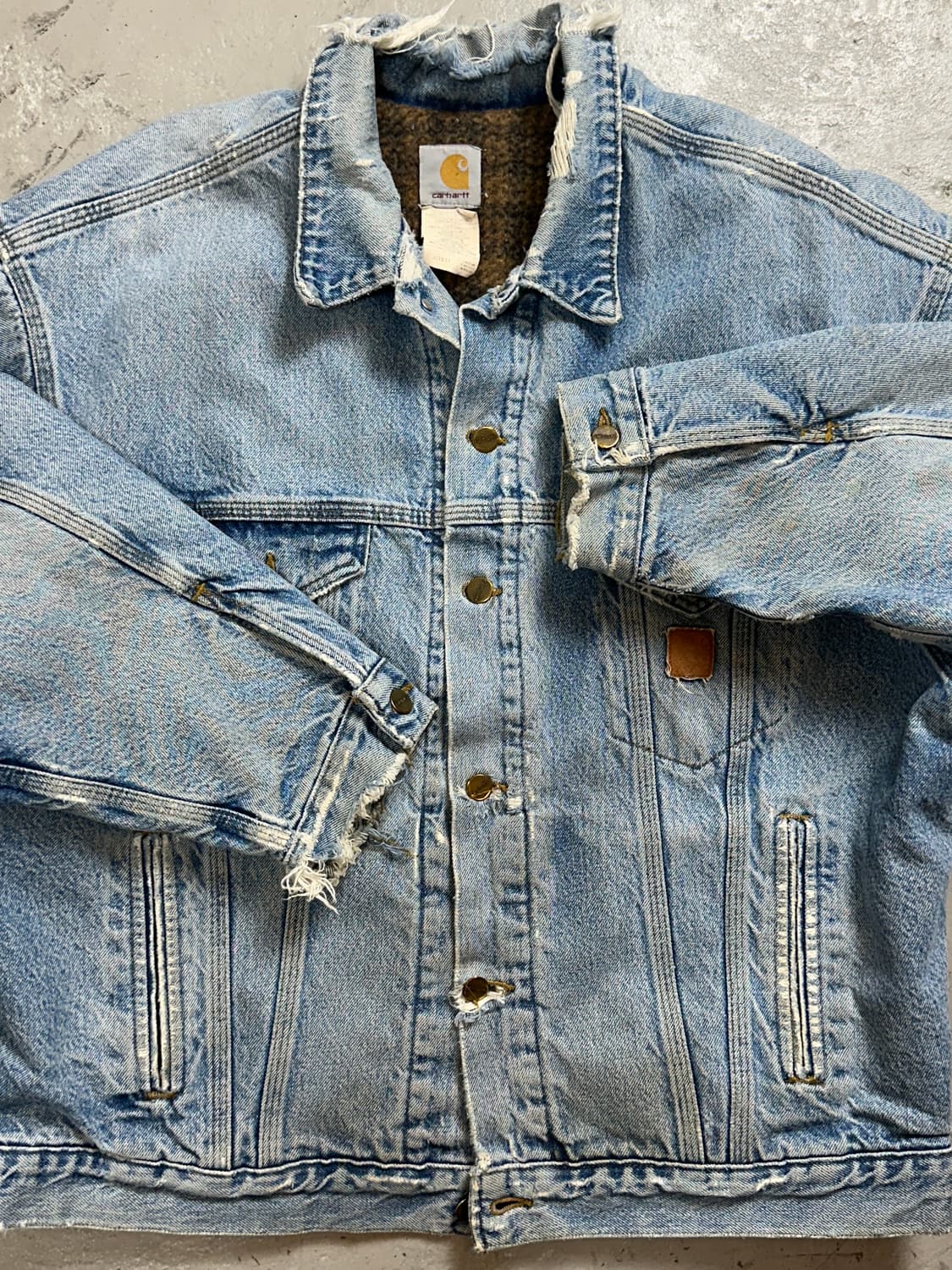 00's OG 칼하트 J11 DST 칼하트 데님 트러커 자켓 상품이미지8