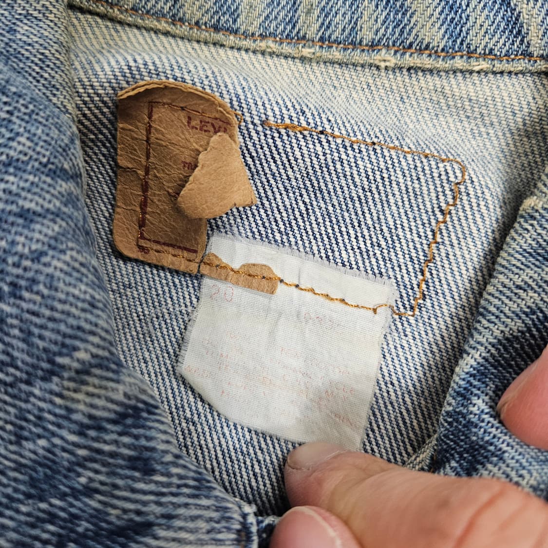 90s 리바이스 데님 자켓 made in canada 상품이미지4