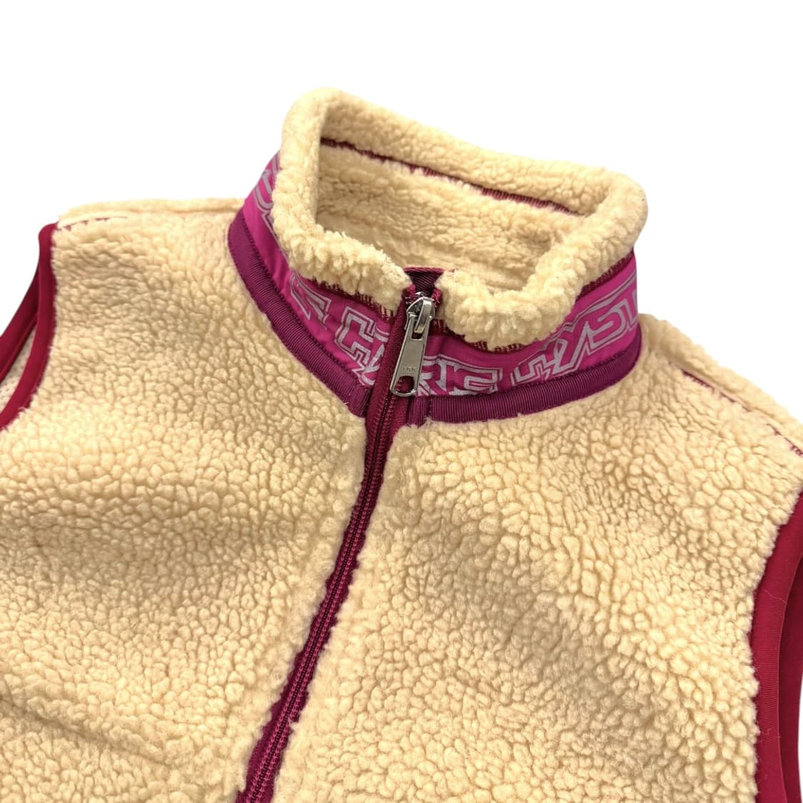 히스테릭글래머 딥파일 쉐르파 후리스 베스트 크림/핑크 상품이미지5