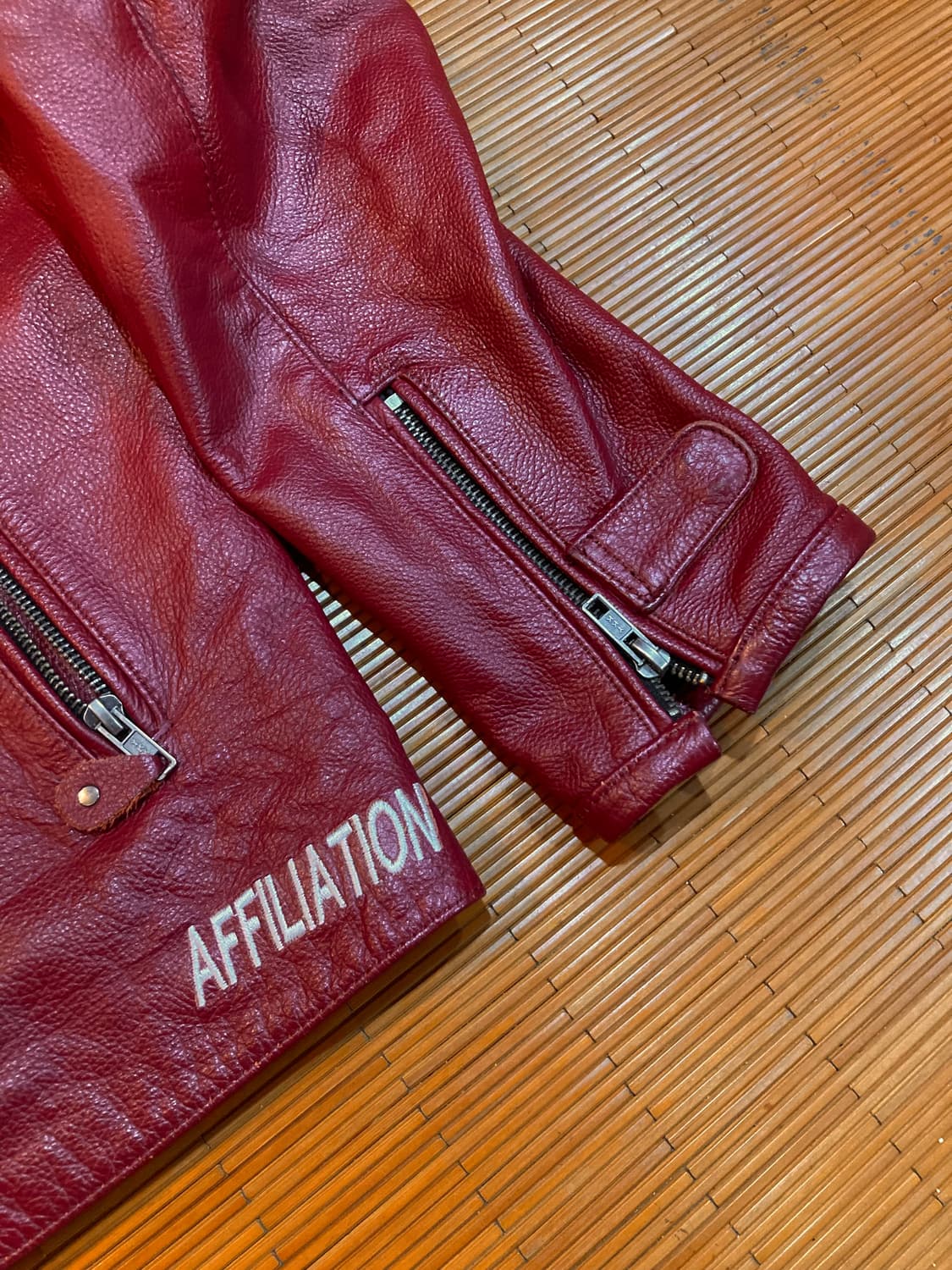 00‘s JPN vtg 카우레더 레이싱자켓 상품이미지8