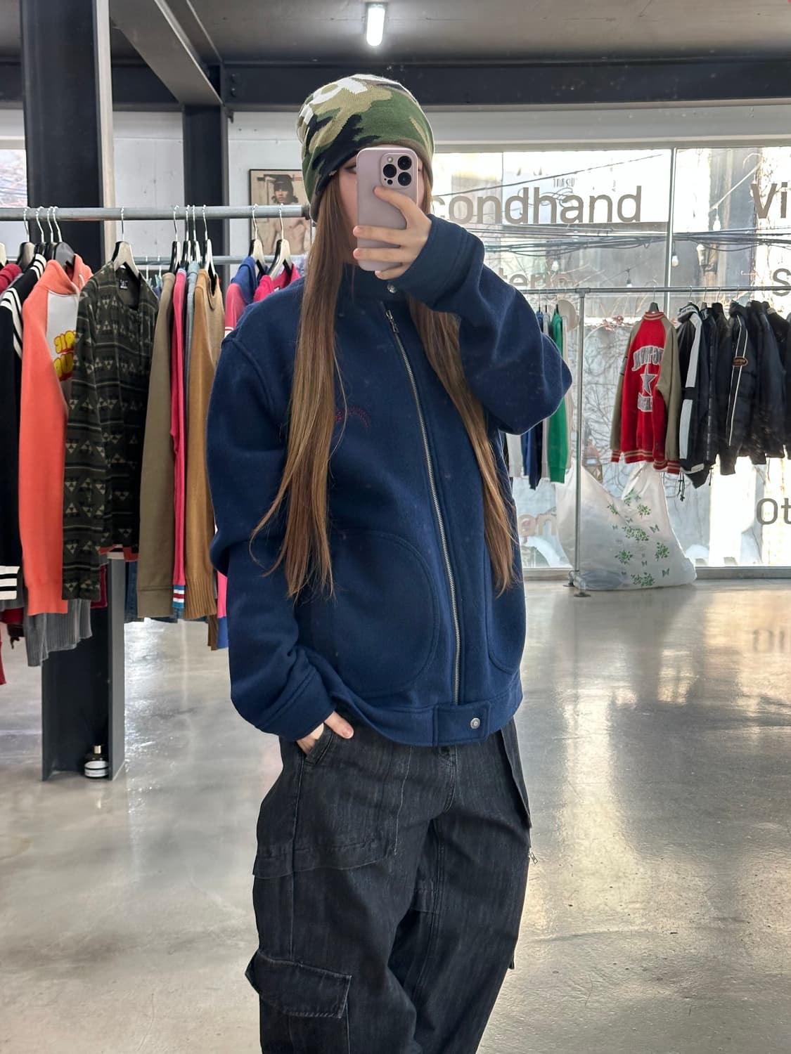 리바이스 00s 넥버튼 울 헤링턴 자켓 상품이미지3