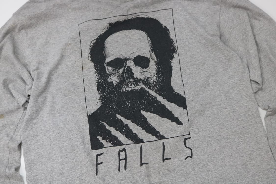 FALLS 해골 그래픽 그레이 롱슬리브 티셔츠 (M) 상품이미지3
