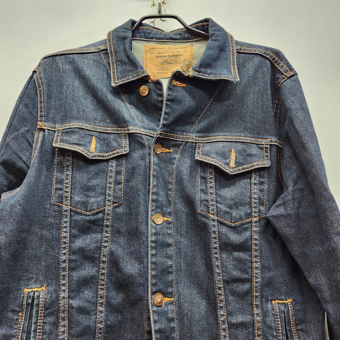 자라 ZARA 스티치 디테일 트러커 데님 자켓42(L) 상품이미지2