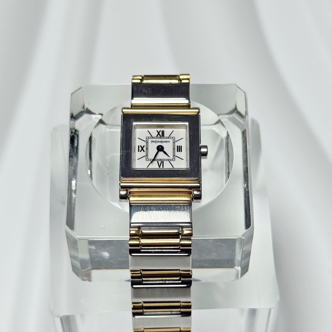 80's90's 빈티지 YSL 이브생로랑 스퀘어 콤비 워치 상품이미지4