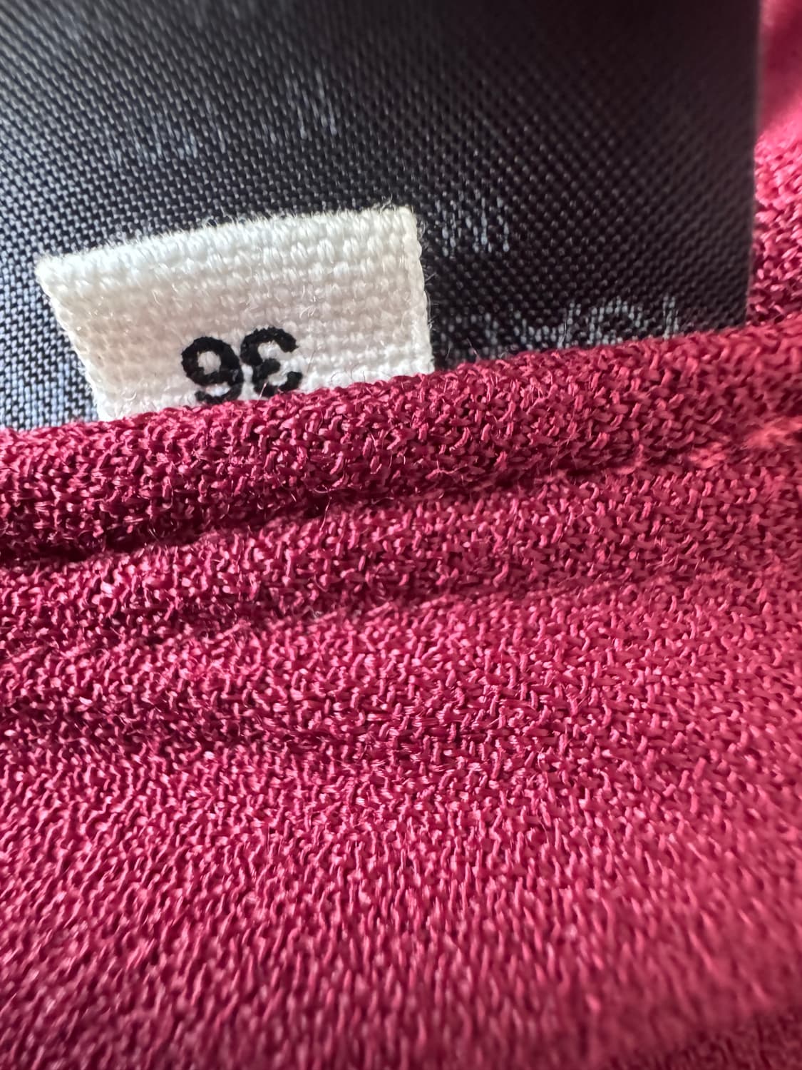 촬영용 착용 ISABEL MARANT 버건디 셔링 포켓 원피스36(55- 상품이미지5