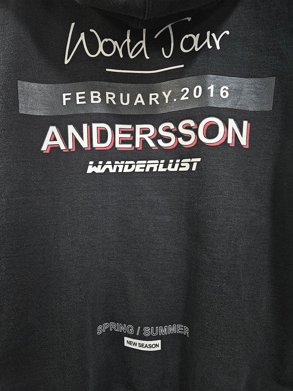 앤더슨벨 월드투어 후드티 블랙 L 상품이미지6