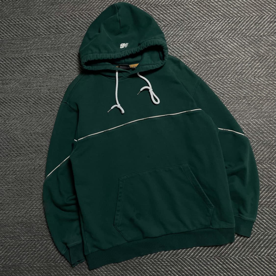 뉴발란스 올드스쿨 헤리티지 박시핏 후드 티셔츠 그린y 5273 상품이미지1