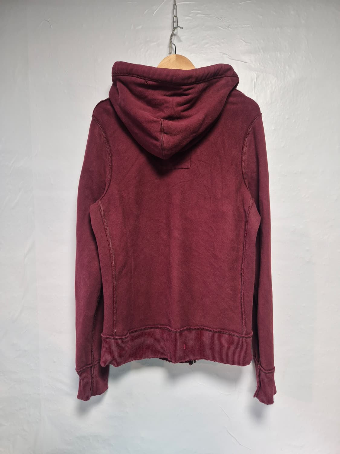 105 아베크롬비 버건디 Y2K 올드스쿨 빈티지 후드집업 XL사이즈 상품이미지8