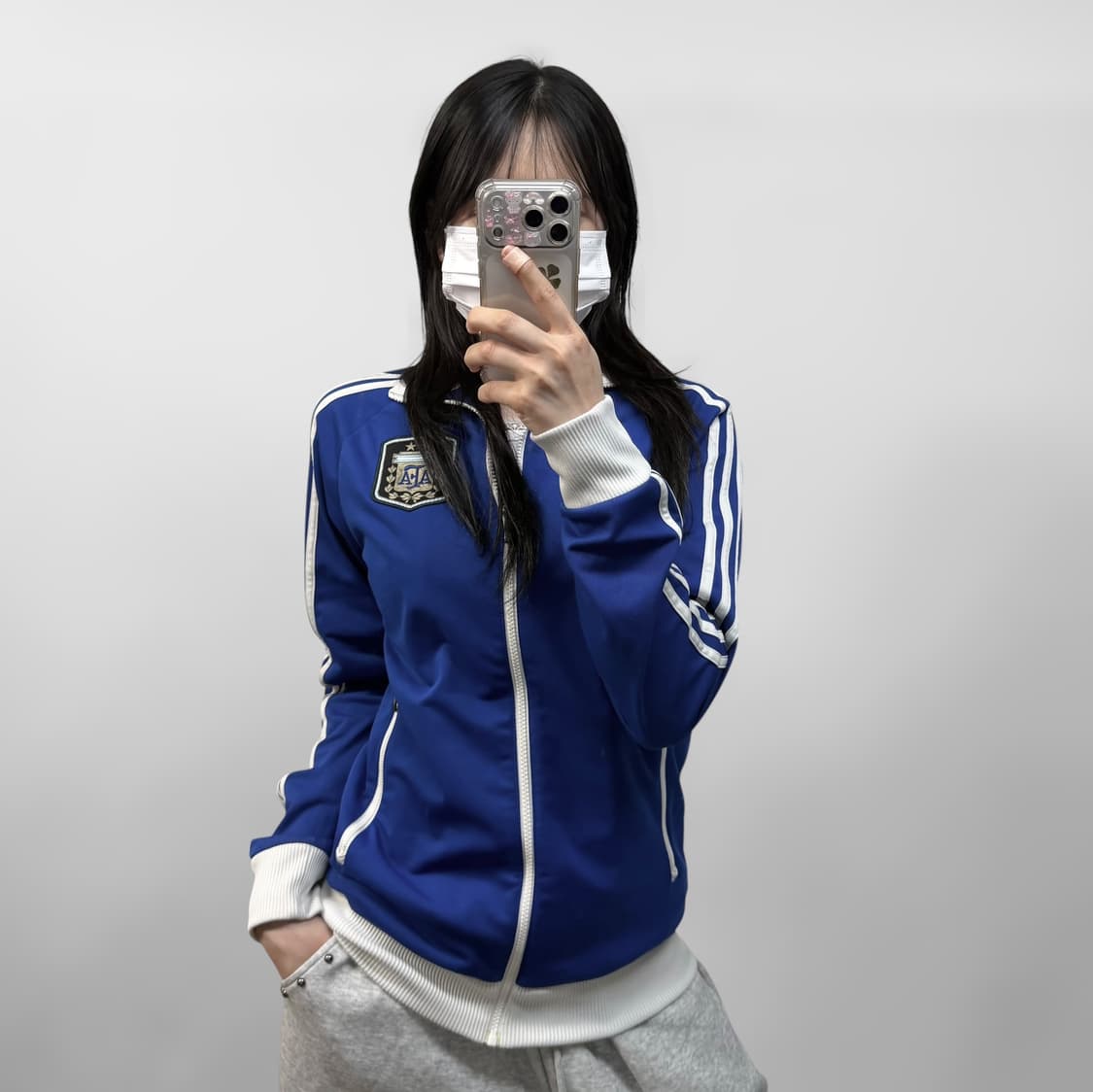 아디다스 아르헨티나 트랙탑 져지 화이트 블루 상품이미지1