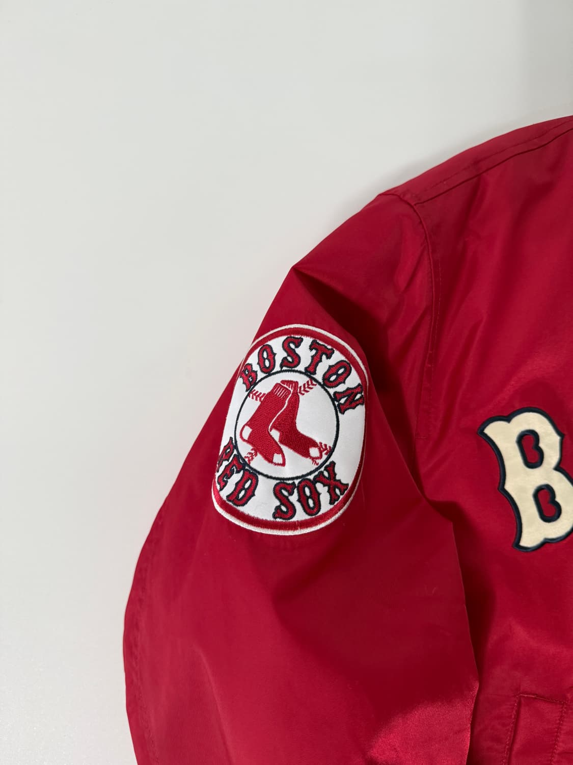 뉴에라 루즈핏 보스턴 레드삭스 빅로고 바시티 자켓 상품이미지5
