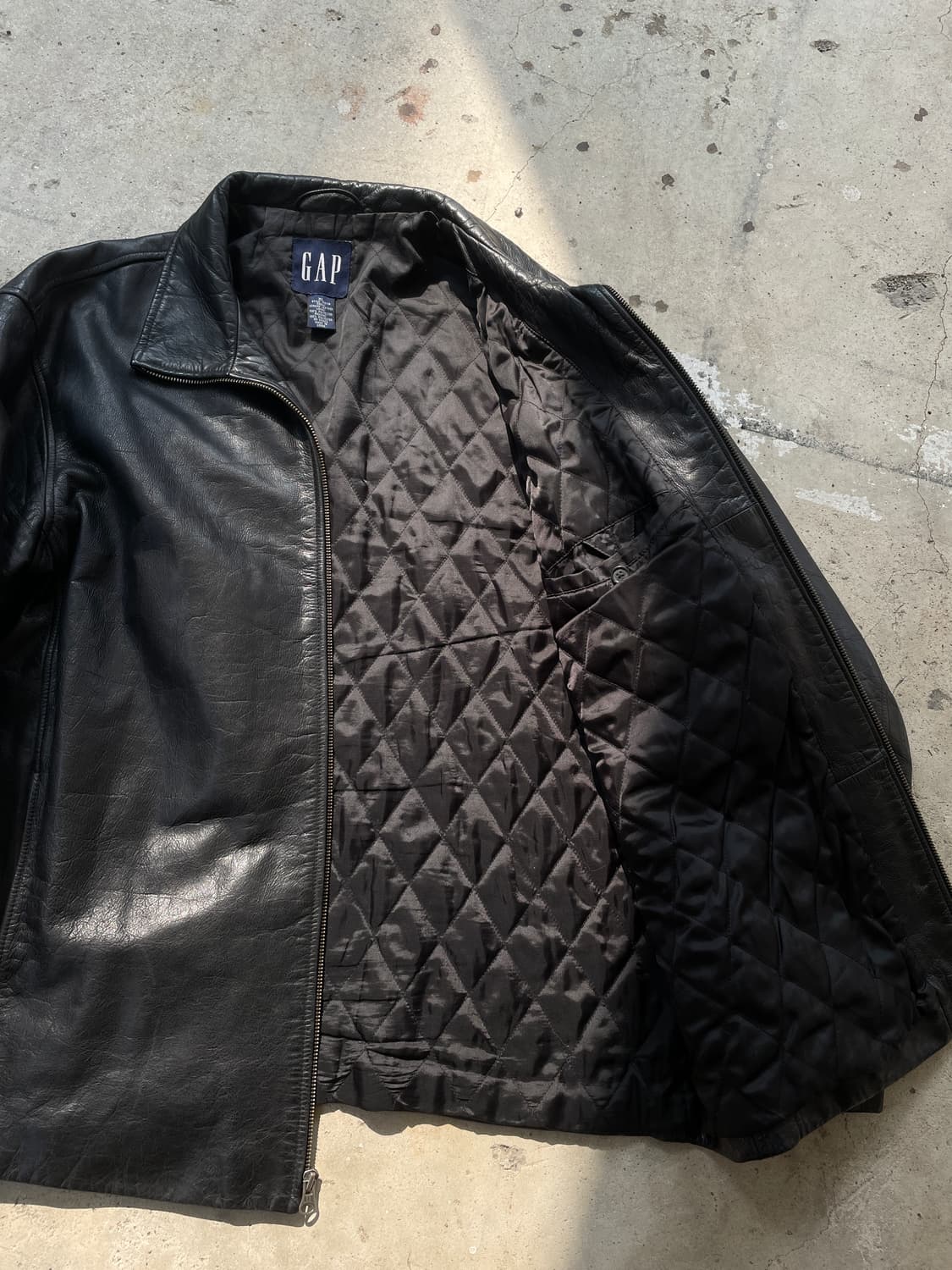 90-00s Old Gap Black Leather Full zip 상품이미지5