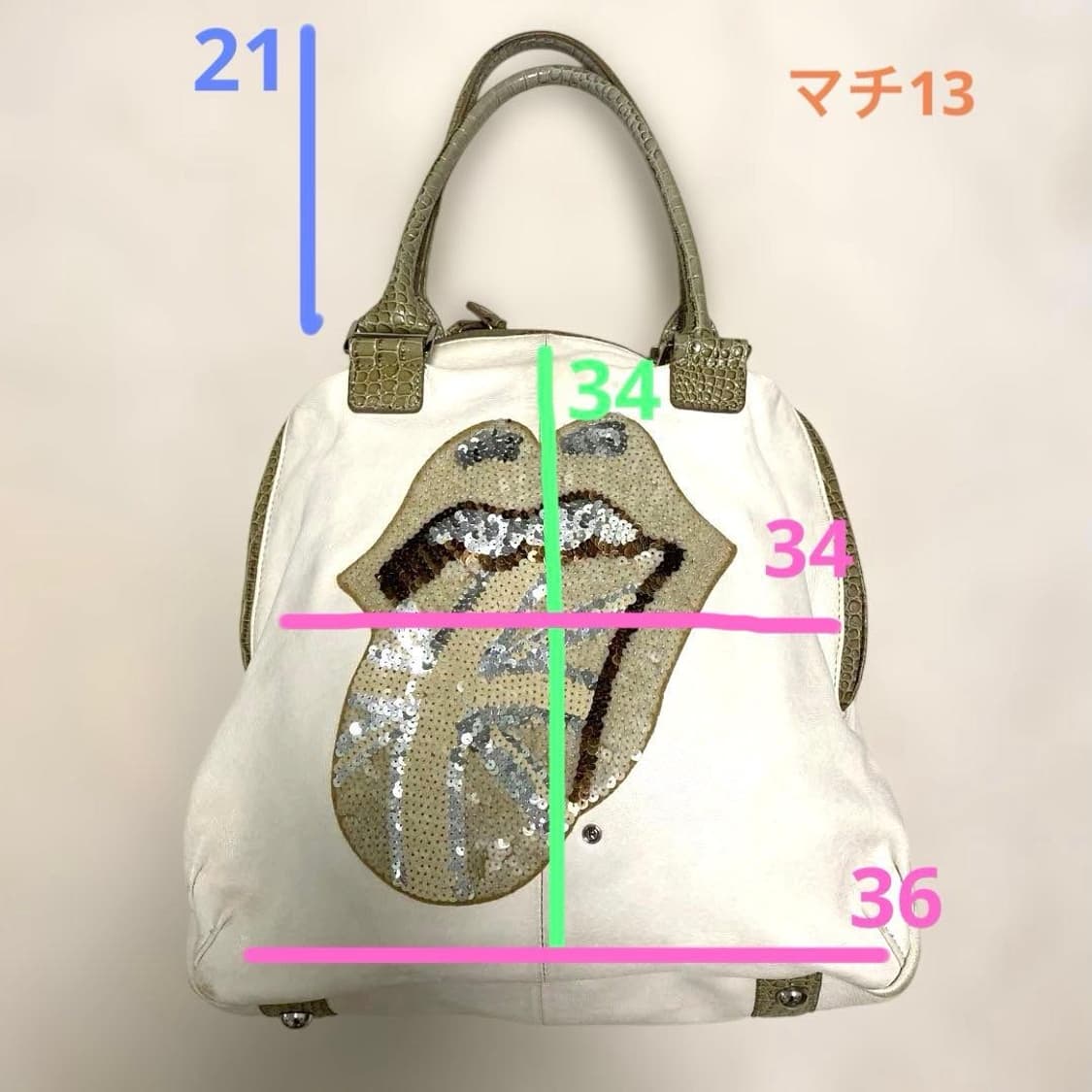 muta × ENUOVE × Rolling Stones 아이보리 토트백 상품이미지10
