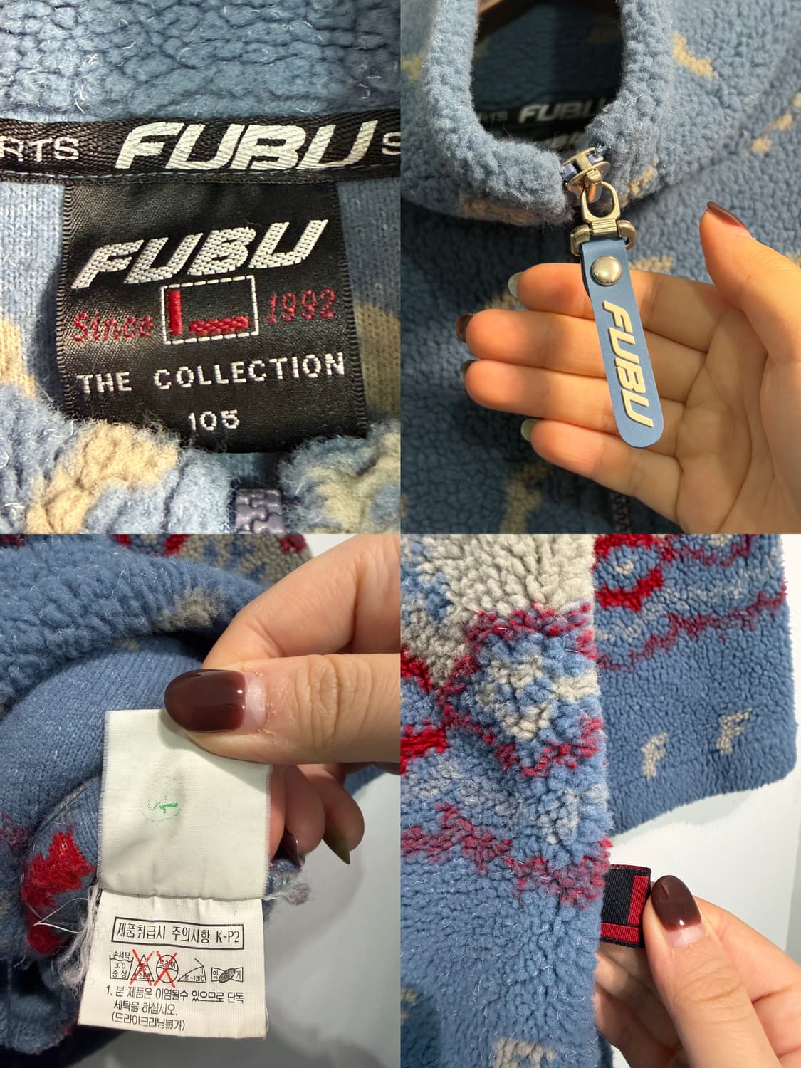 FUBU 후부 노르딕 패턴 플리스 후리스 105 상품이미지8