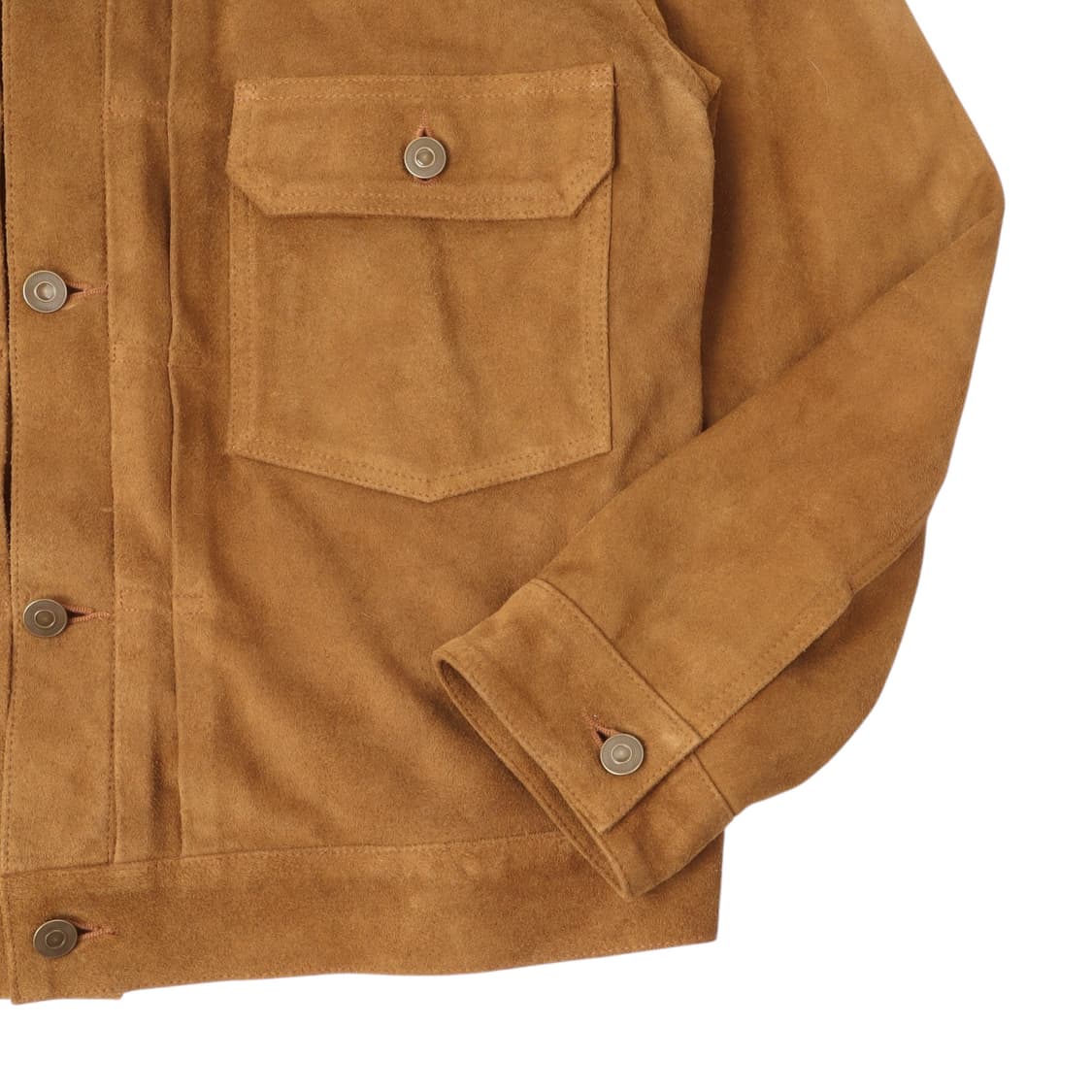 Goodnies 굿니스 카우 스웨이드 트러커 자켓 상품이미지4