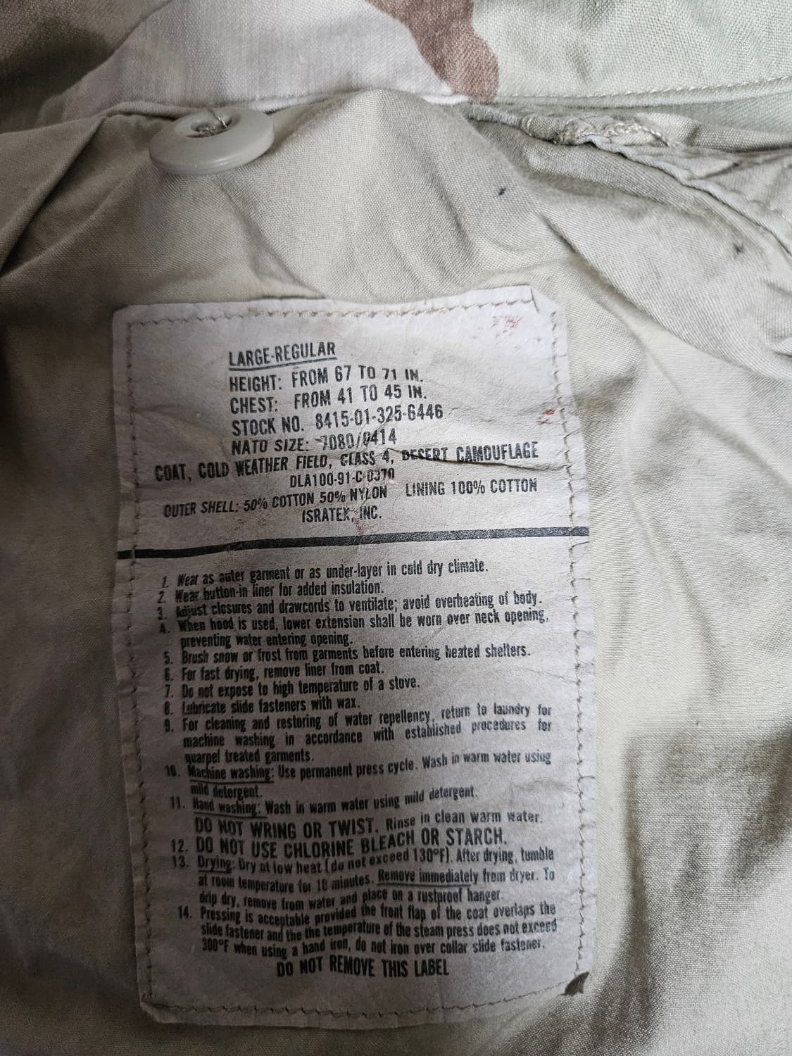 90s usa army m65 필드자켓 L/R 오리지널 og 상품이미지5