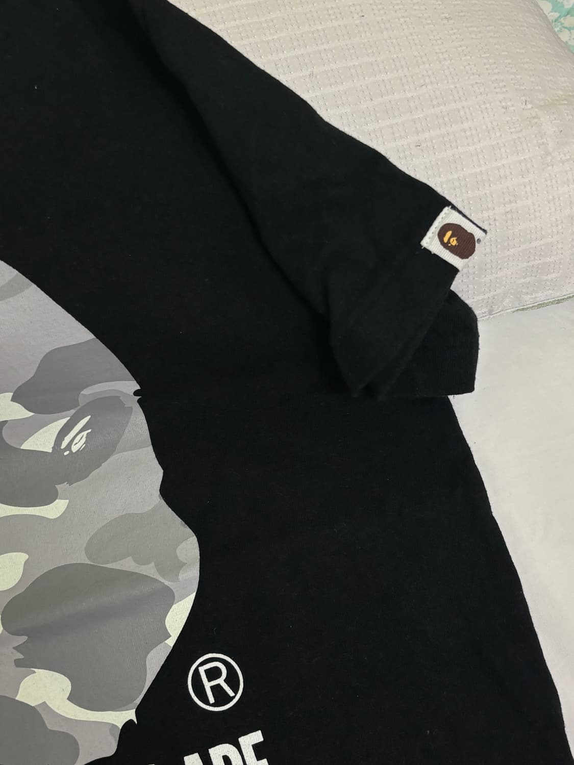 베이프 키즈 130 블랙 카모 반팔티 상품이미지2
