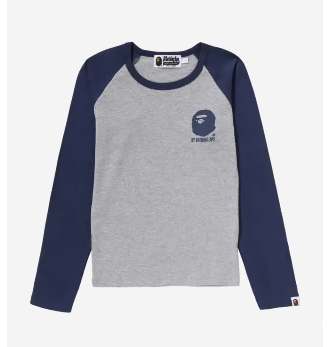 베이프 레글런 배색 롱슬리브 M 상품이미지1