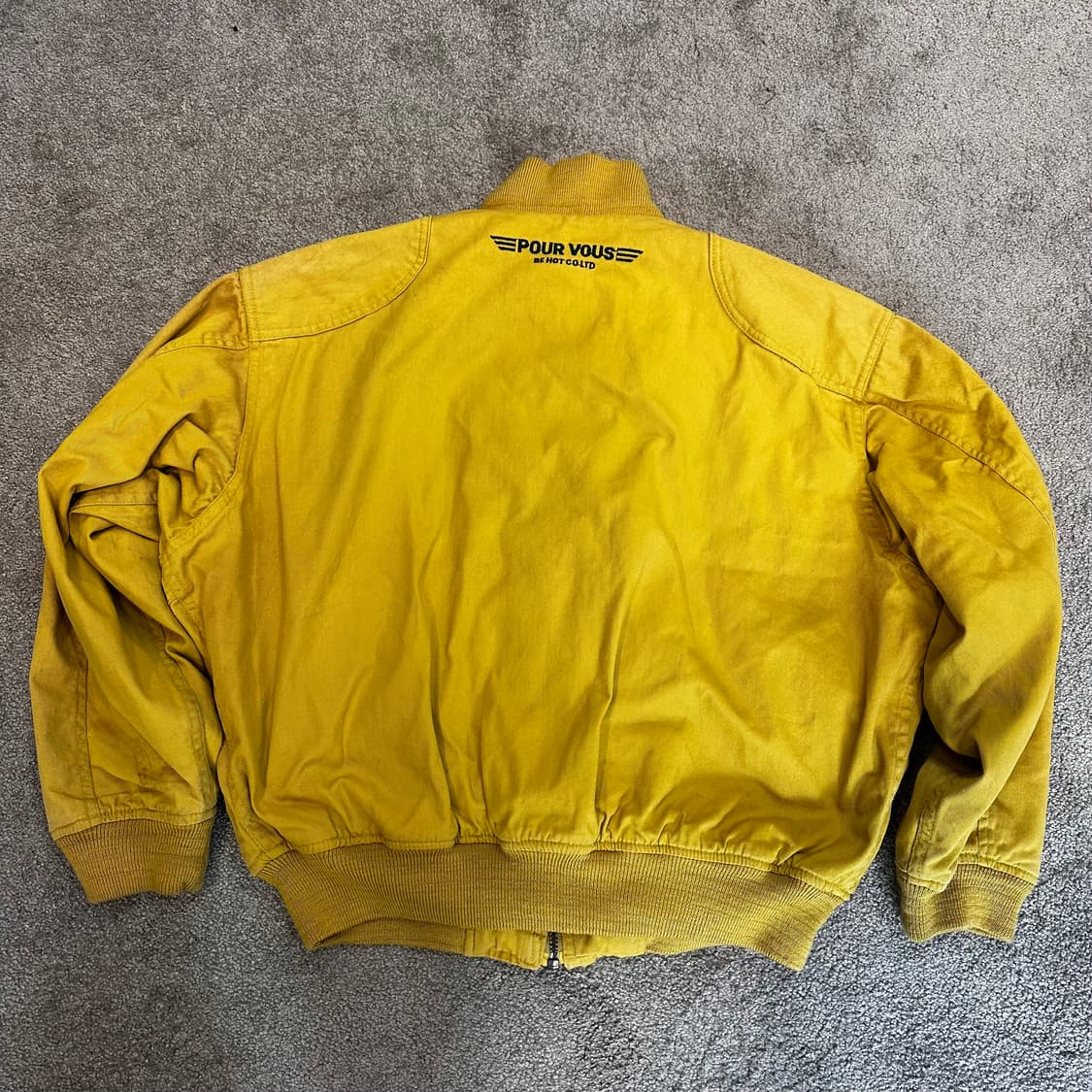 재패니즈 빈티지 옐로우 스펠아웃  봄버 자켓L 상품이미지10