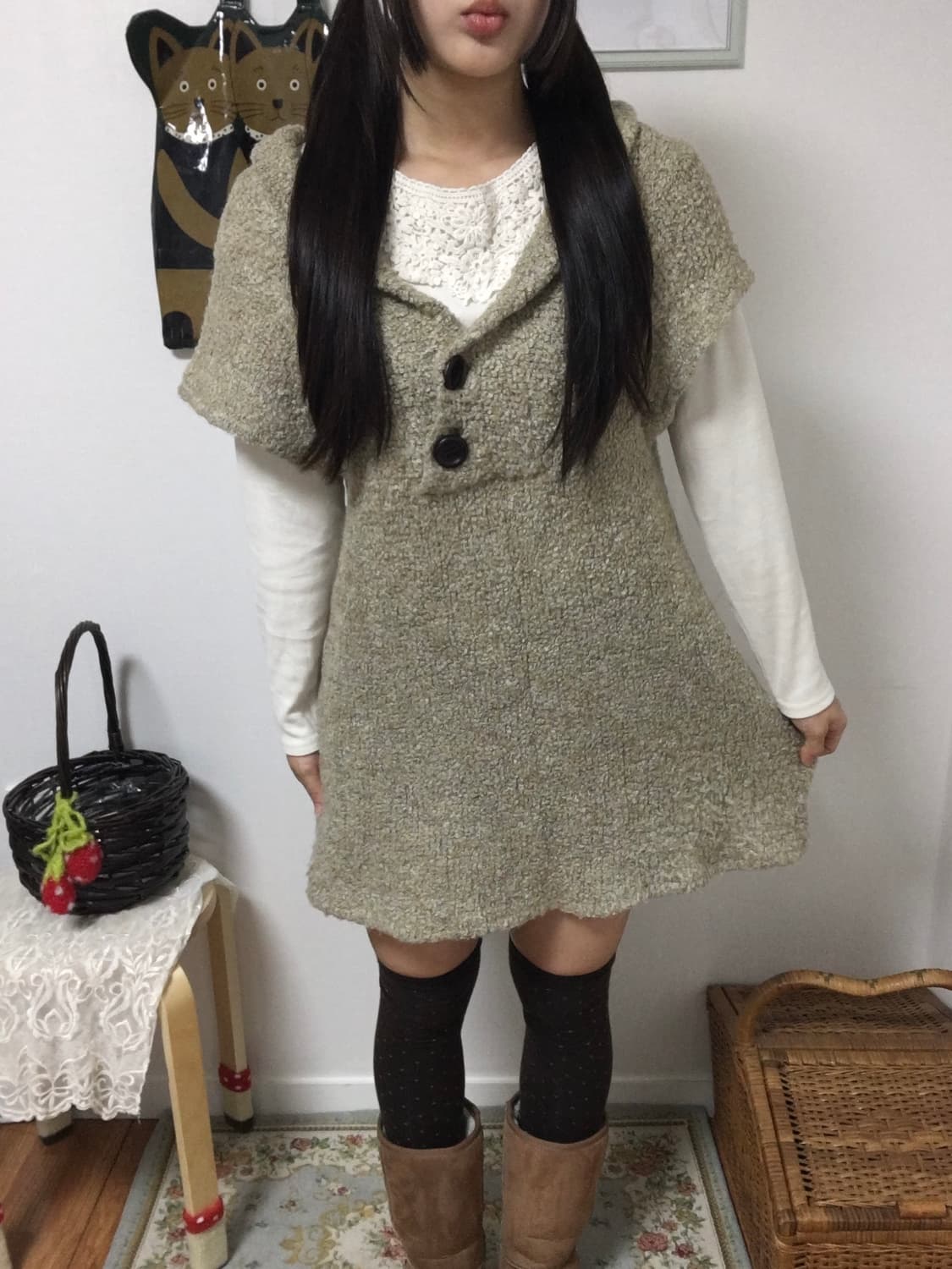 Teddy Fleece Dress 상품이미지2