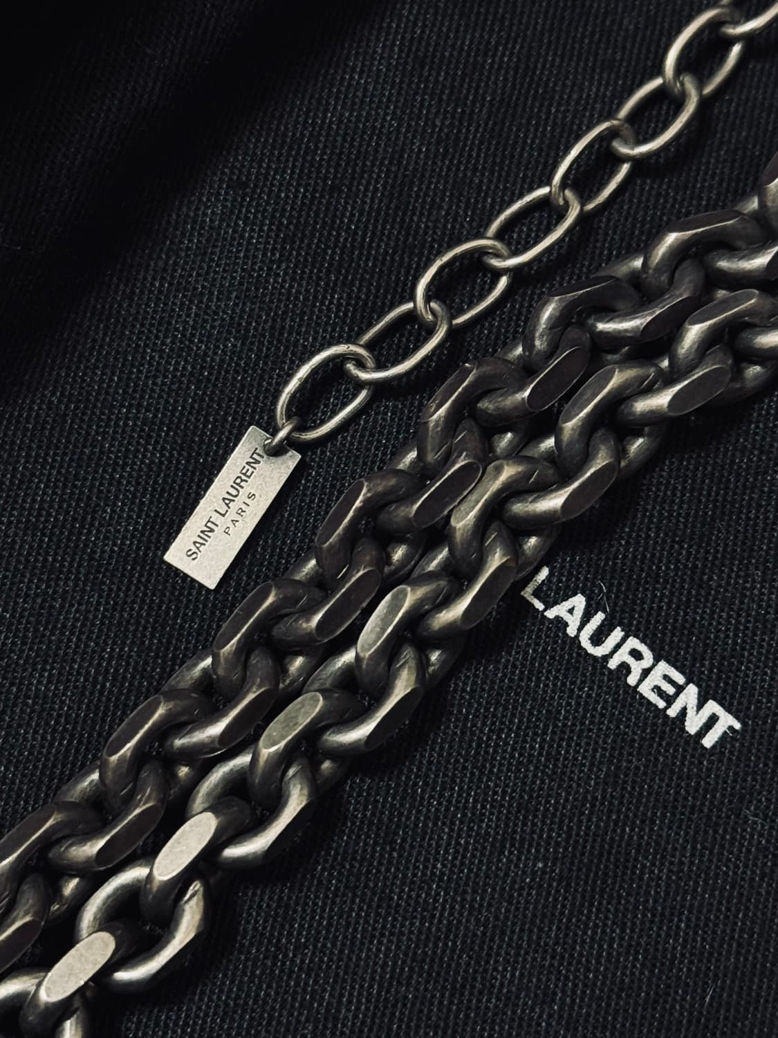 생로랑 실버 볼드 체인 목걸이 상품이미지3