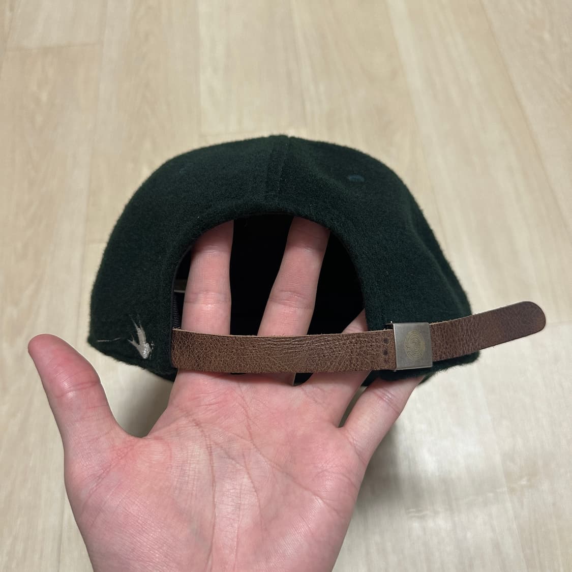 Free 우드먼 가죽스트랩 울 볼캡 그린 상품이미지4