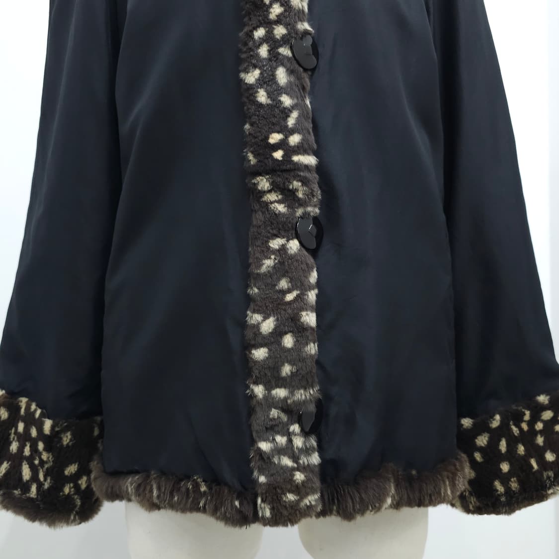 실크100% 래빗퍼 리버시블 양면 자켓 아우터 상품이미지6