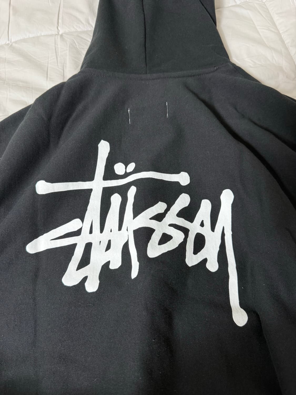 (L) 스투시 꼼데가르송 후드 베스트 블랙 상품이미지7