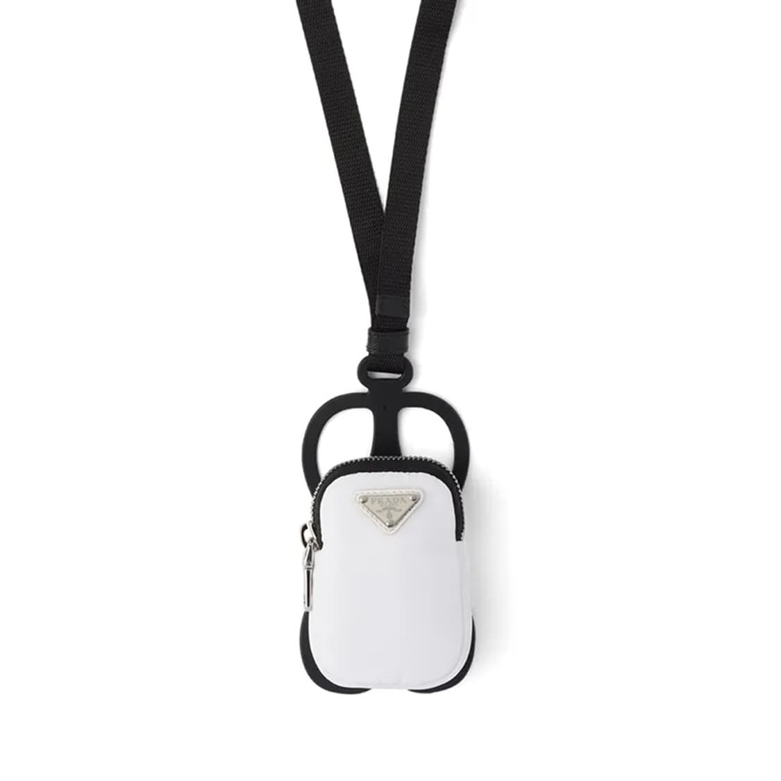 새상품 프라다 리나일론 폰홀더 케이스 스트랩 지갑 파우치 화이트 상품이미지2