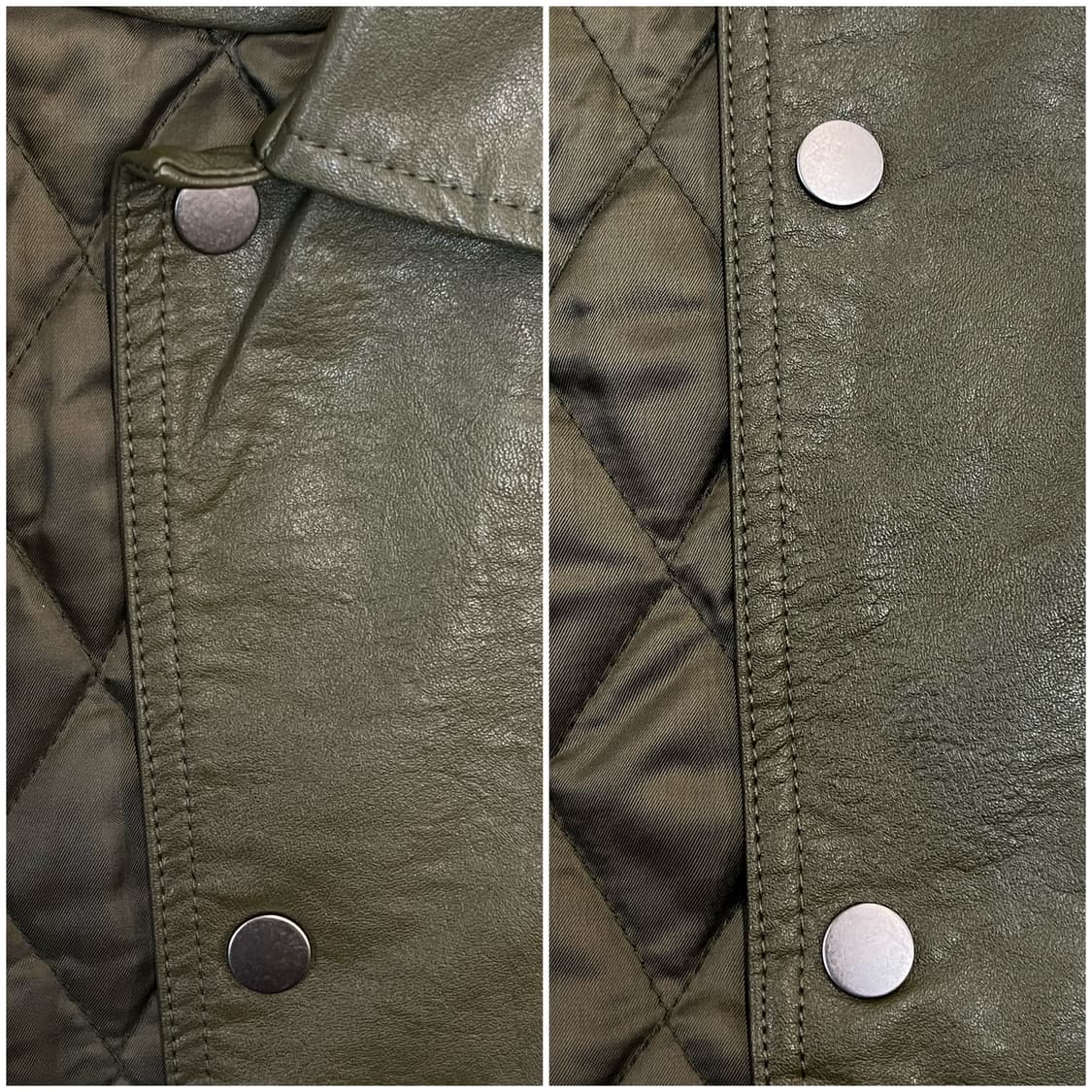 빈티지 레더 자켓 카키 95 #csz2649 상품이미지8