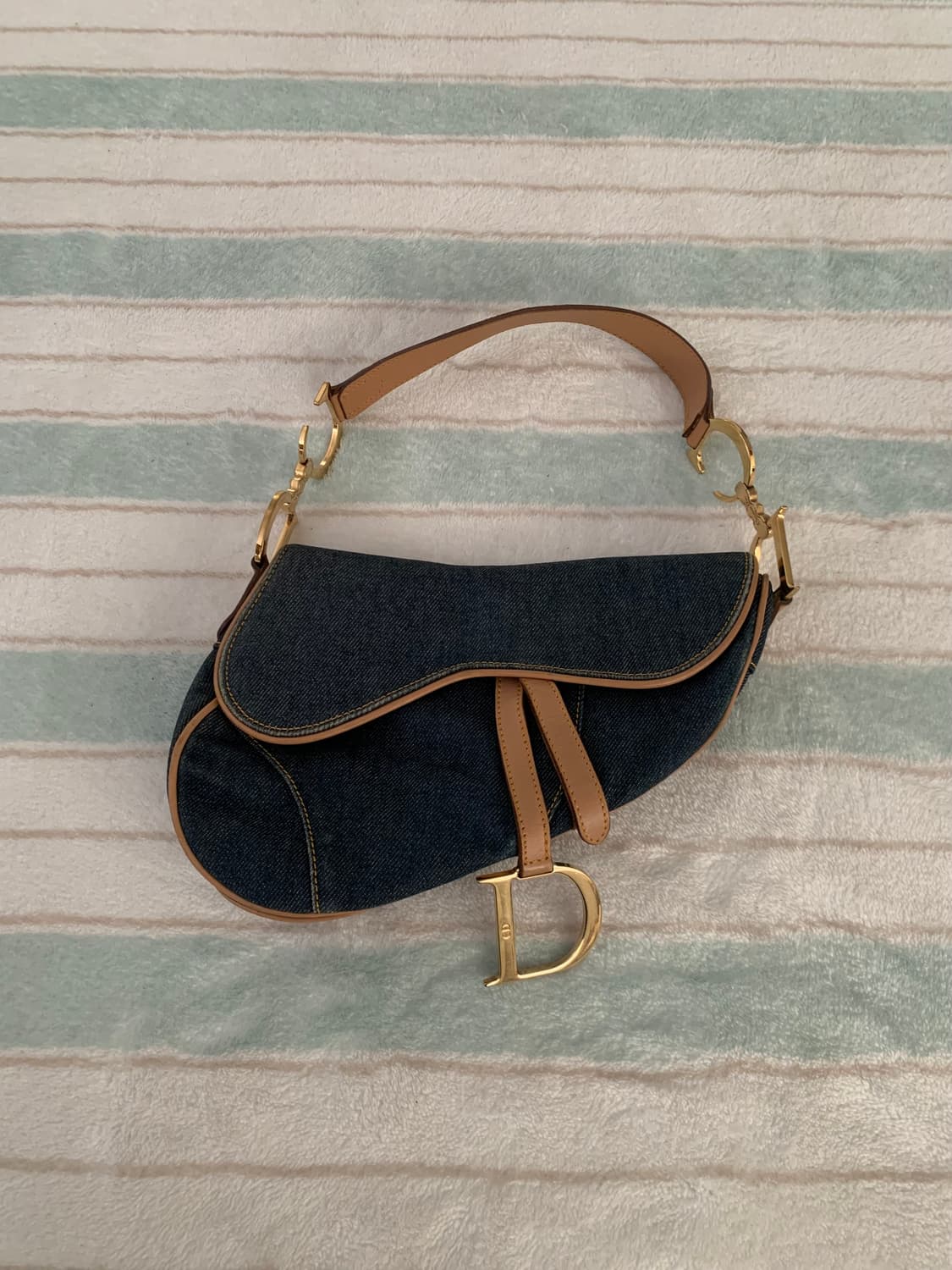 디올 데님 새들백 희귀피스 정품 가방 상품이미지2