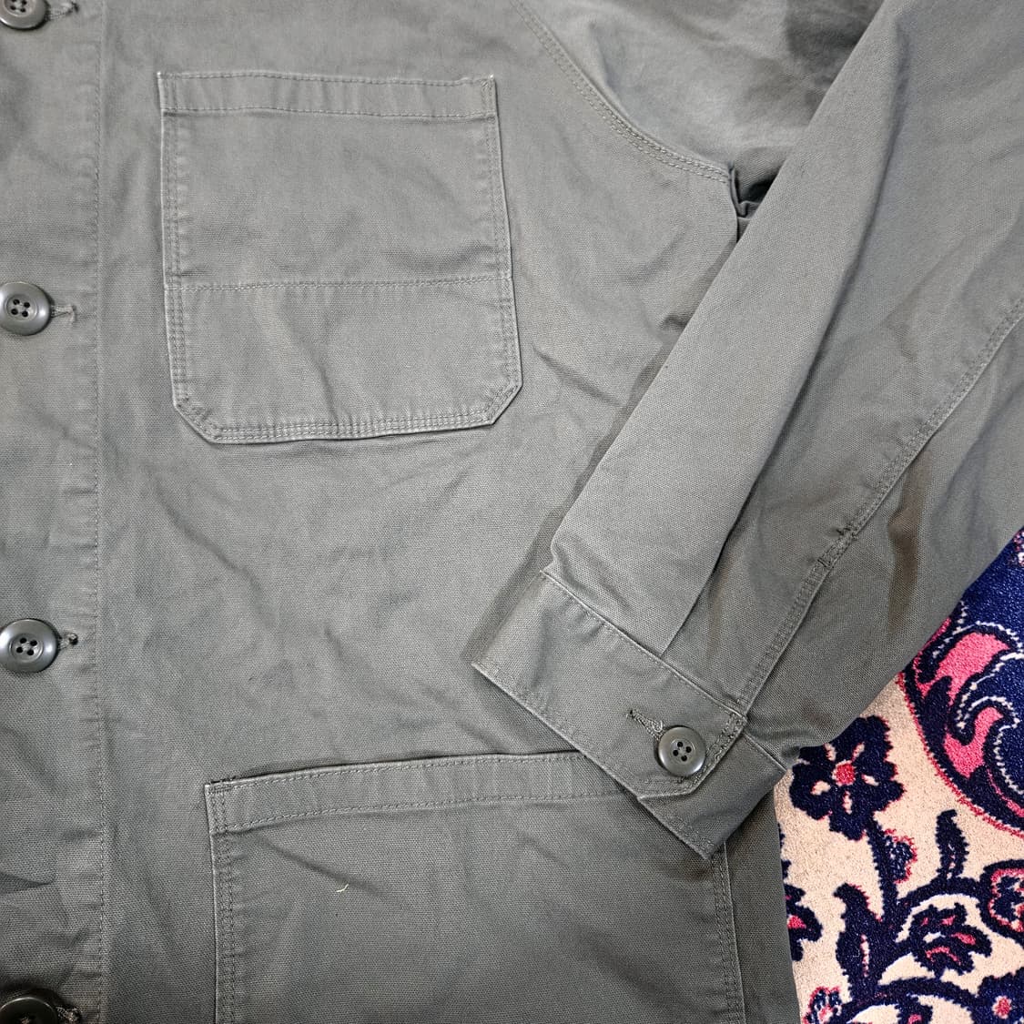 유니클로(UNIQLO) 유틸리티 올리브 코튼 자켓 XL size 상품이미지3