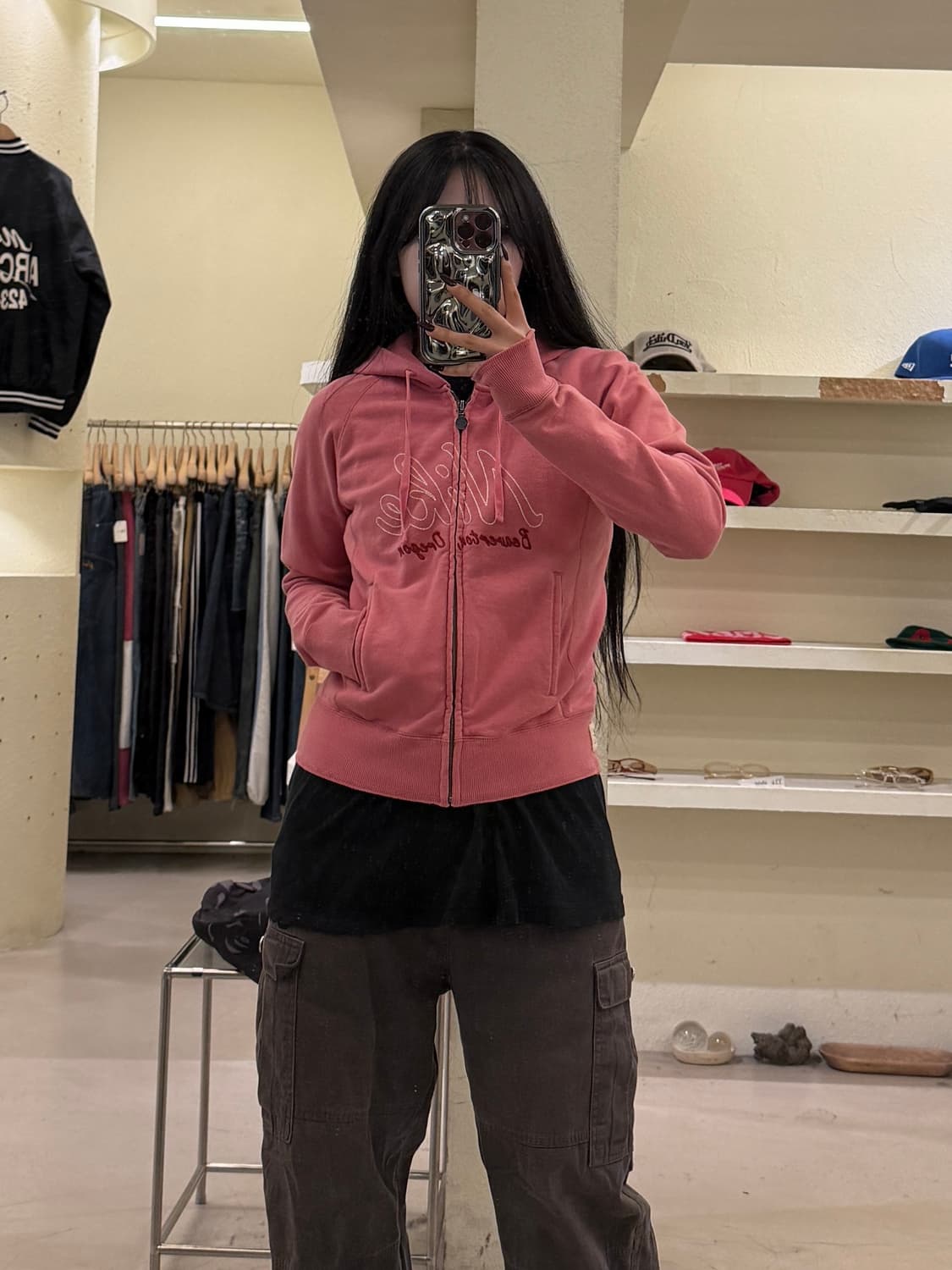 나이키 스크립트 로고 후드집업 U1689 상품이미지1