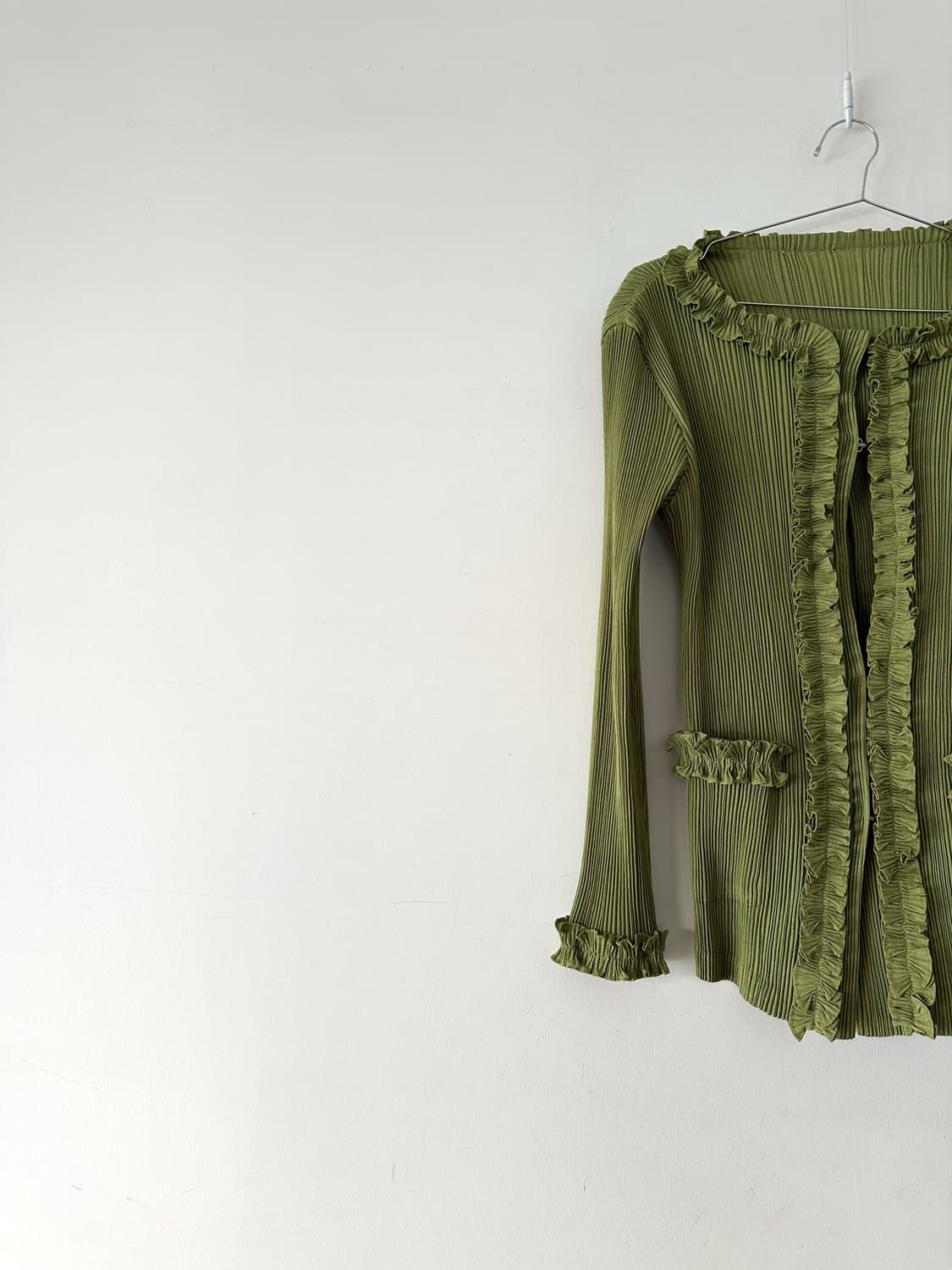 Ruffle detail open cardigan 상품이미지2