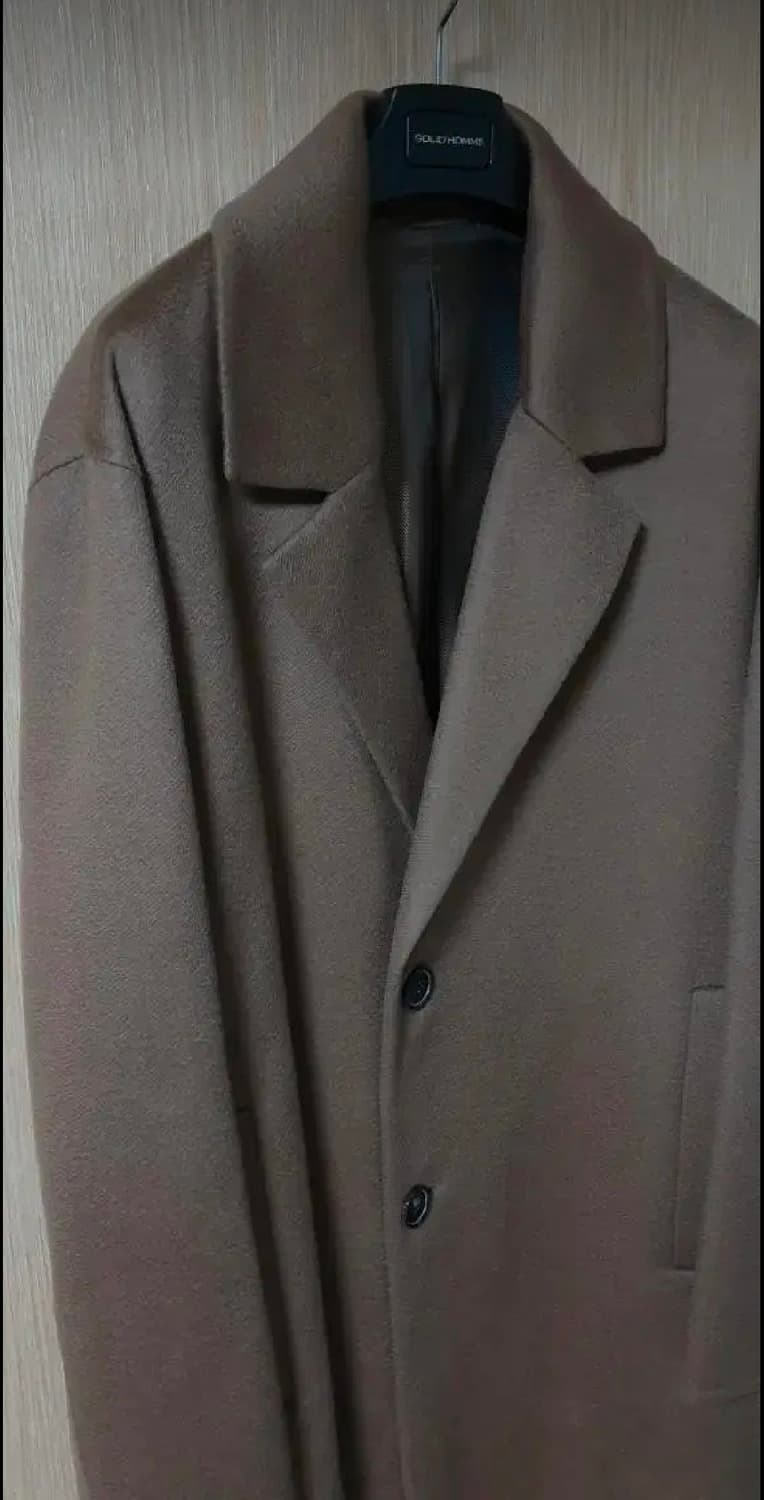 (착샷) 솔리드옴므 캐시미어 100  코트  상품이미지3