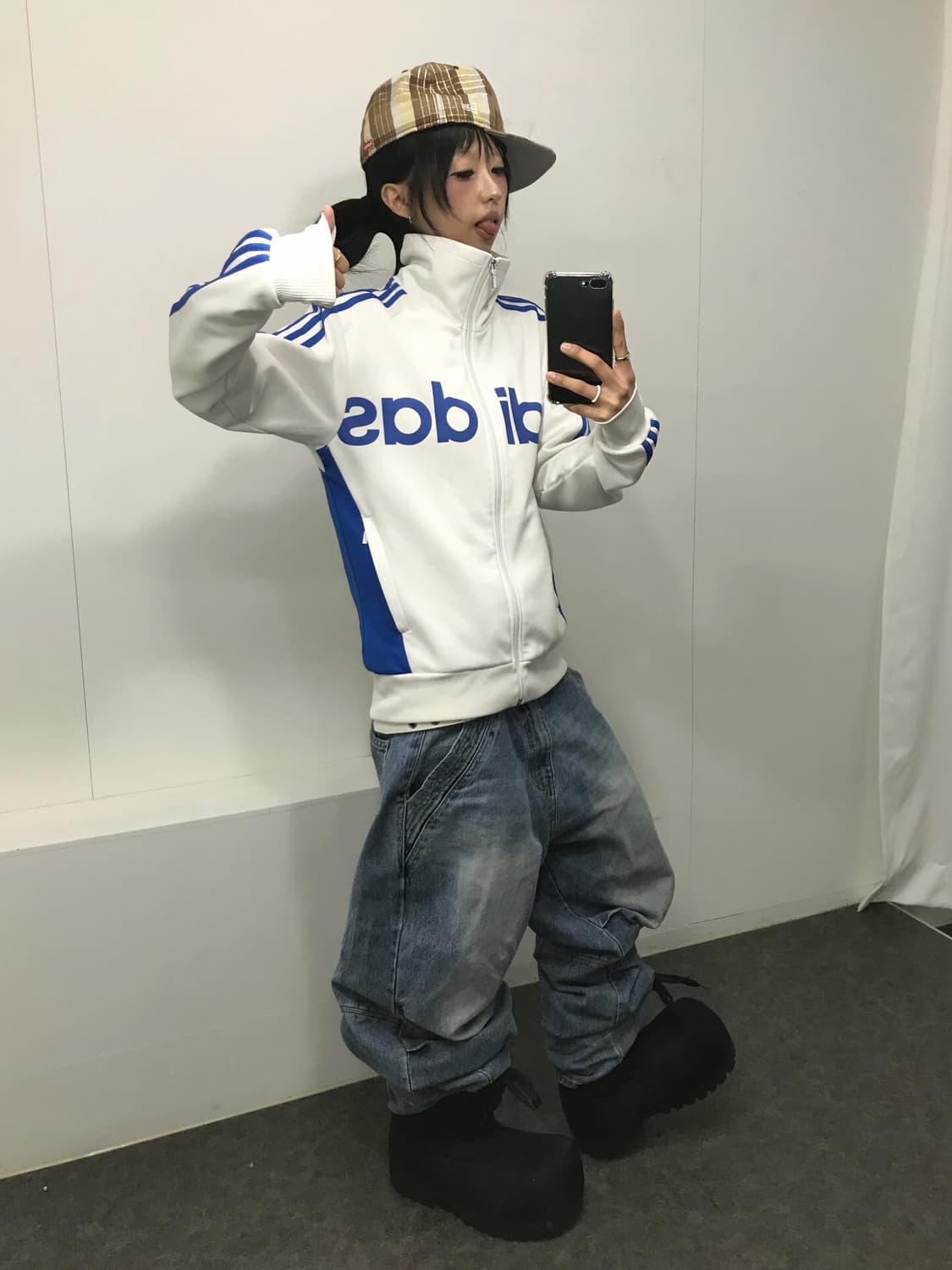 아디다스 로고 흰/파 져지 ( 레어 )  상품이미지6