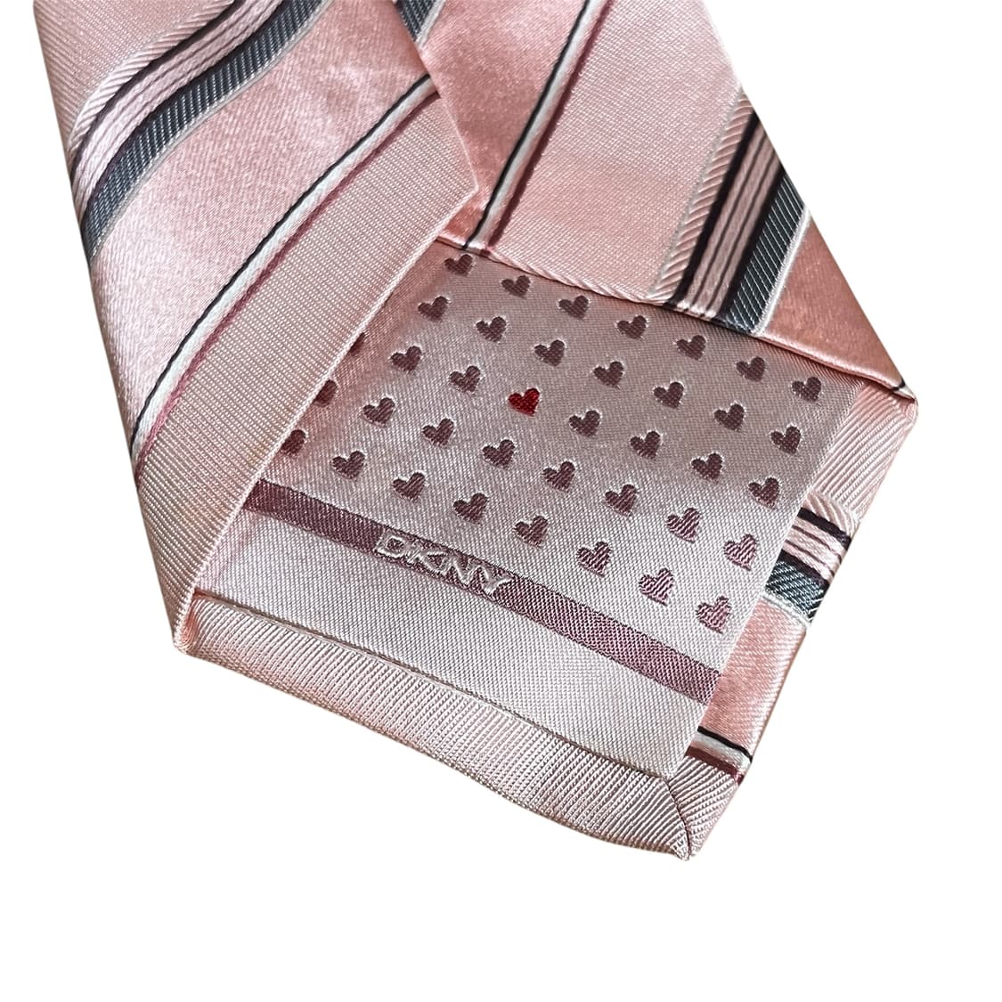 DKNY 핑크 그레이 스트라이프 넥타이 상품이미지2