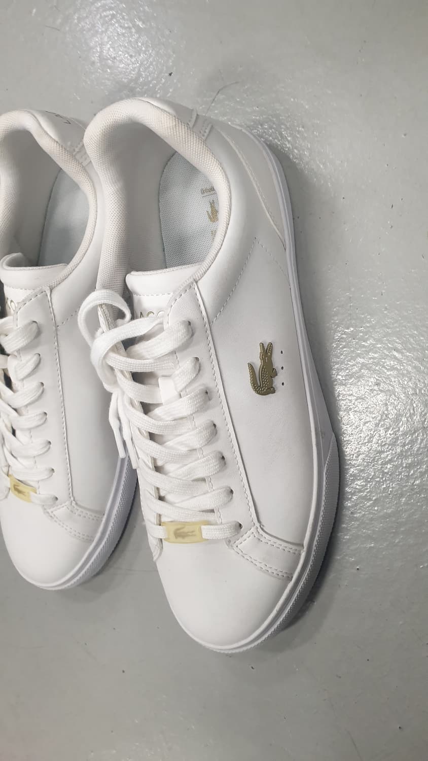 라코스테 화이트 스니커즈 us9 270 새거 상품이미지1