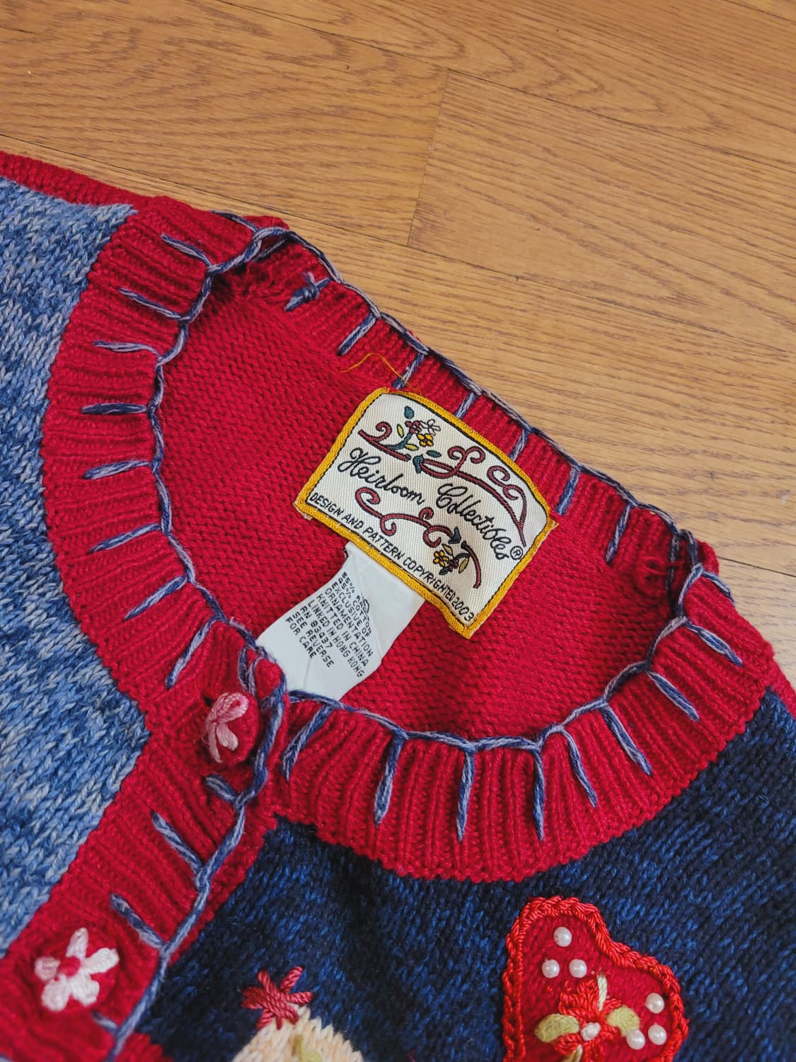 빈티지 자수 핸드메이드 니트가디건55 상품이미지5