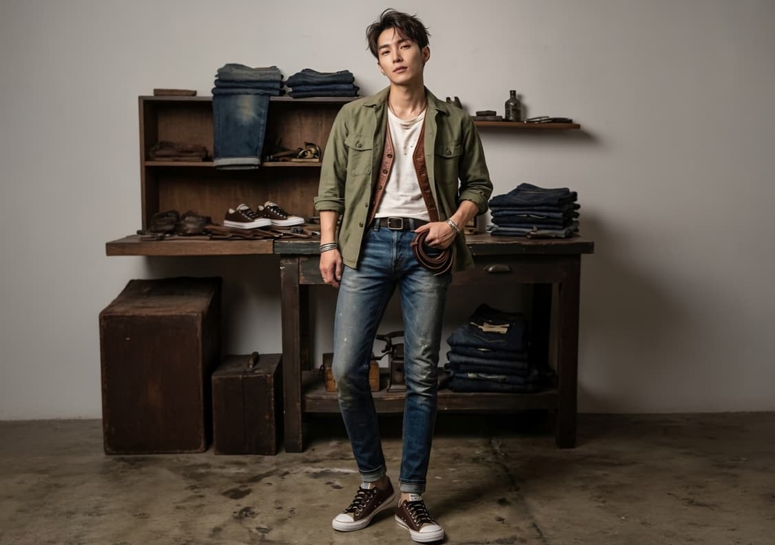 [S급] 컨버스 올스타 브라운 베이지 배색 (255) 상품이미지2